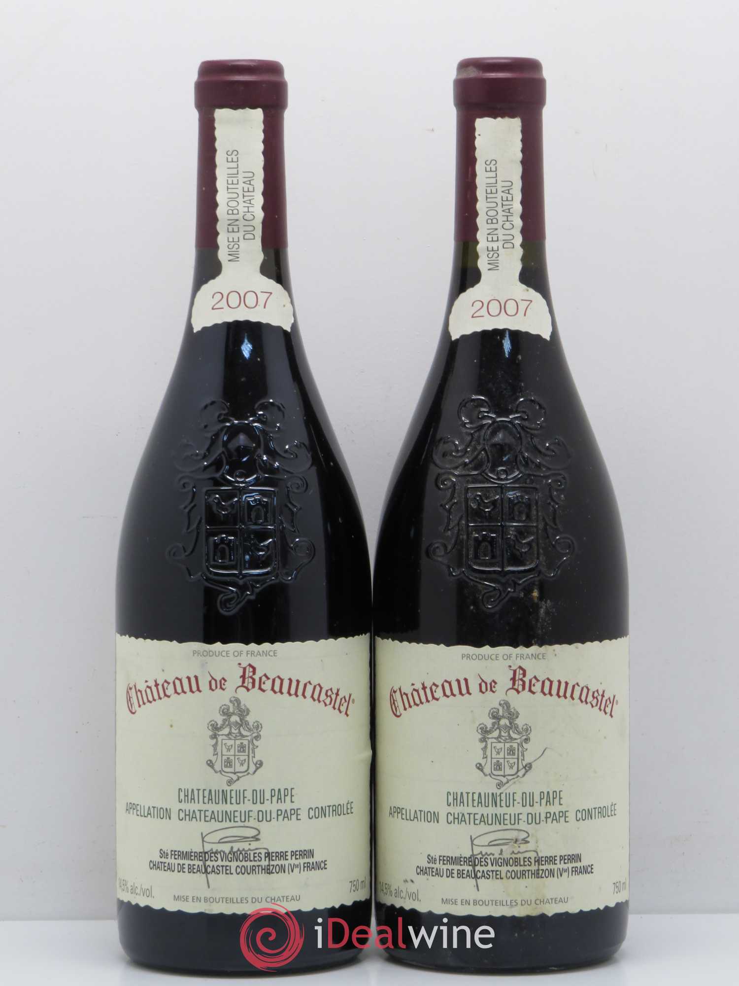 Châteauneuf-du-Pape Château de Beaucastel Famille Perrin 2007 - Lot de 2 bouteilles - 0
