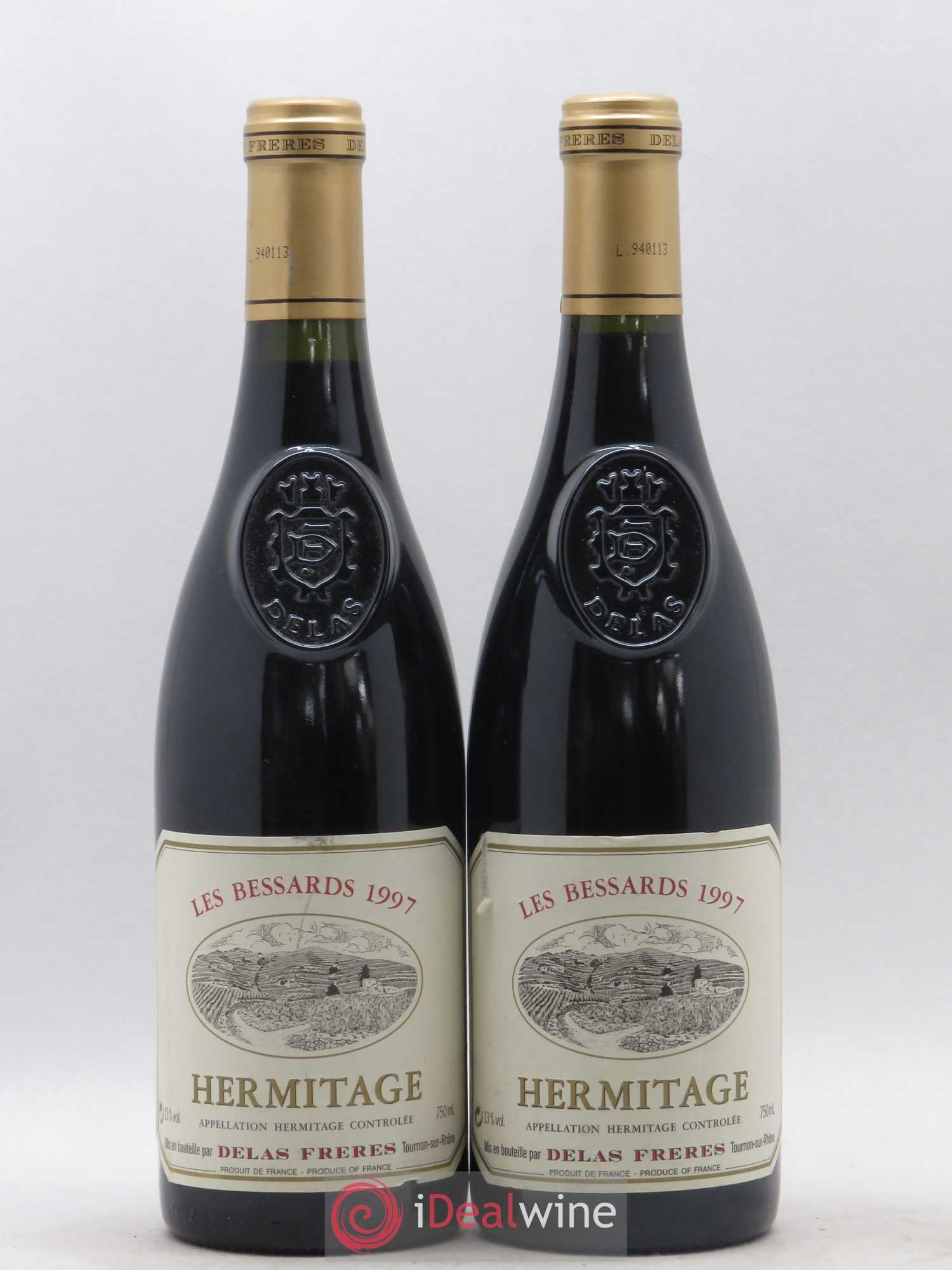 Hermitage Les Bessards Delas Frères 1997 - Lot de 2 bouteilles - 0