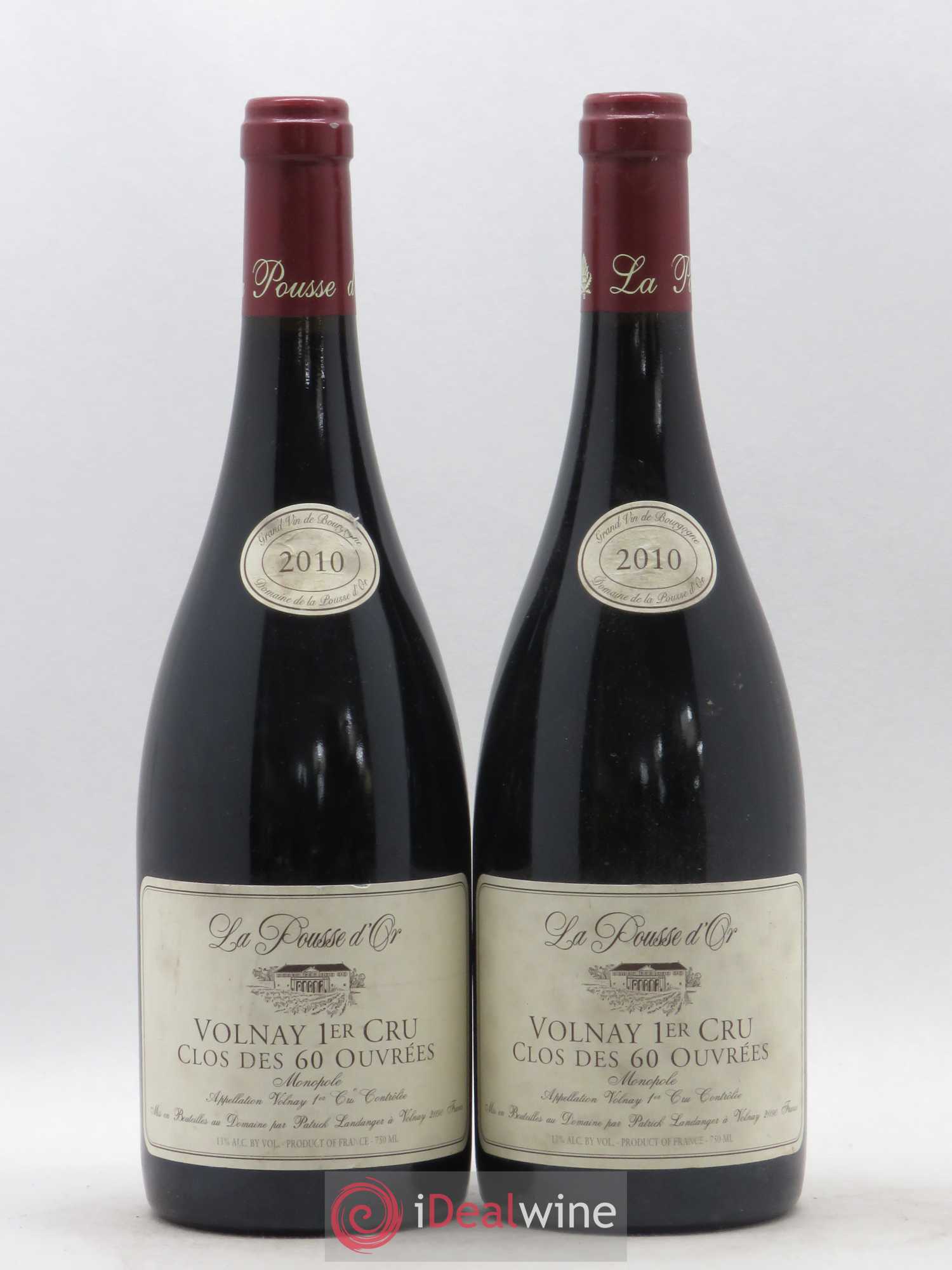 Volnay 1er Cru Clos des 60 ouvrées La Pousse d'Or (Domaine de) 2010 - Lot de 2 bouteilles - 0