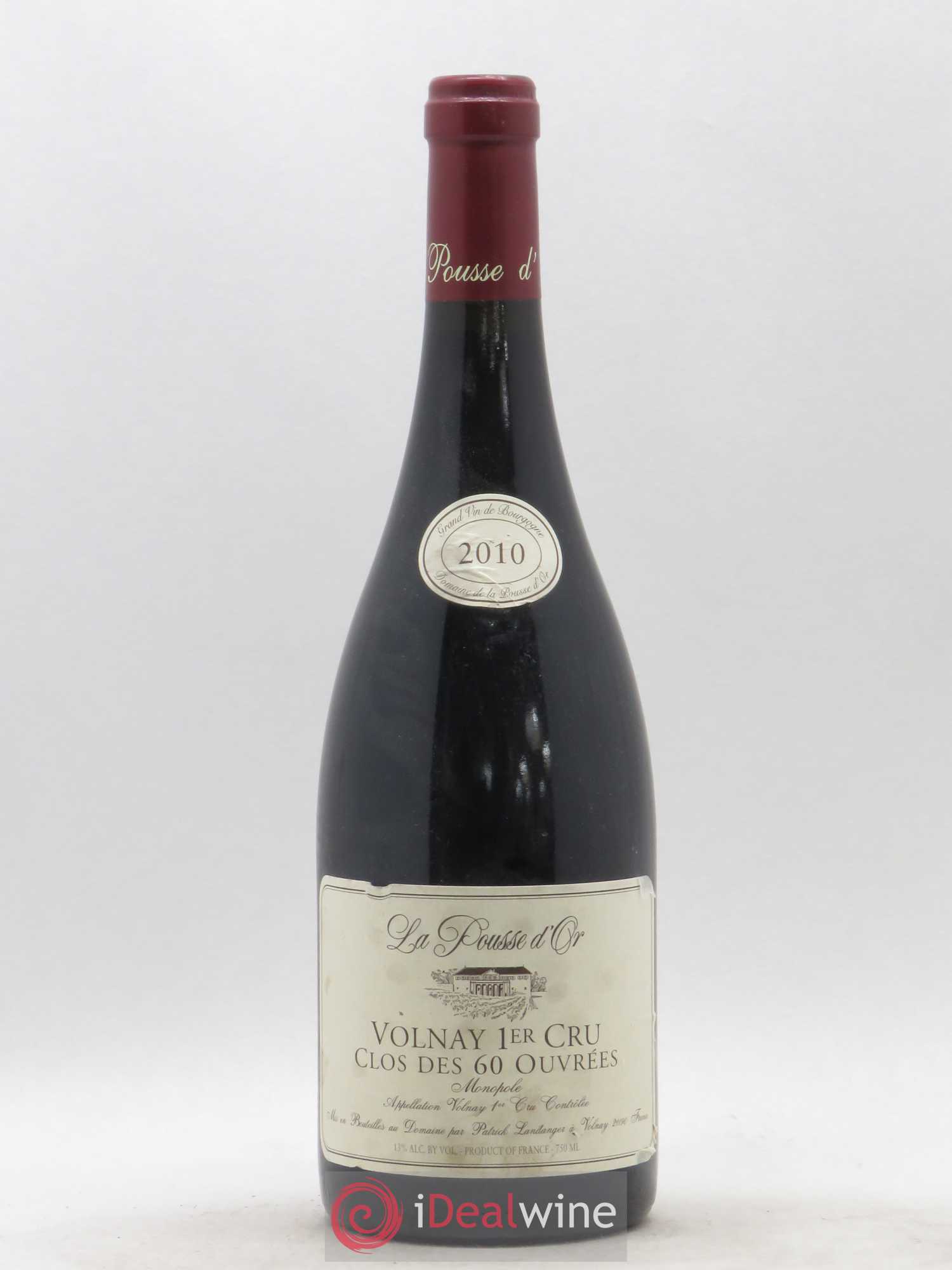 Volnay 1er Cru Clos des 60 ouvrées La Pousse d'Or (Domaine de) 2010 - Lot de 1 bouteille - 0