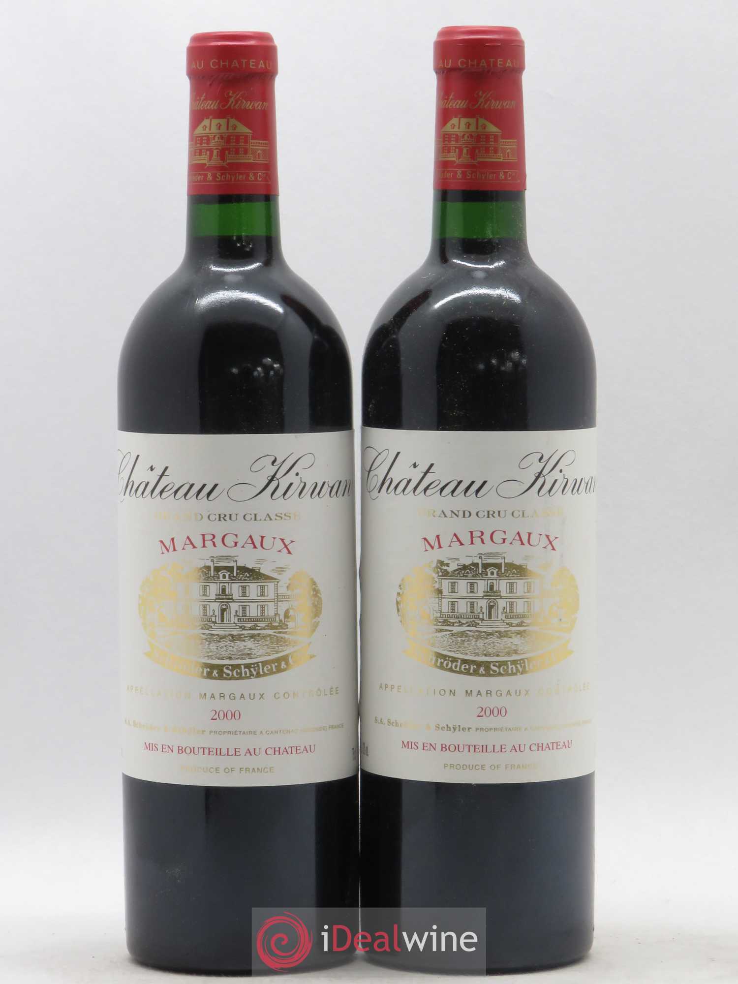 Château Kirwan 3ème Grand Cru Classé 2000 - Lot de 2 bouteilles - 0