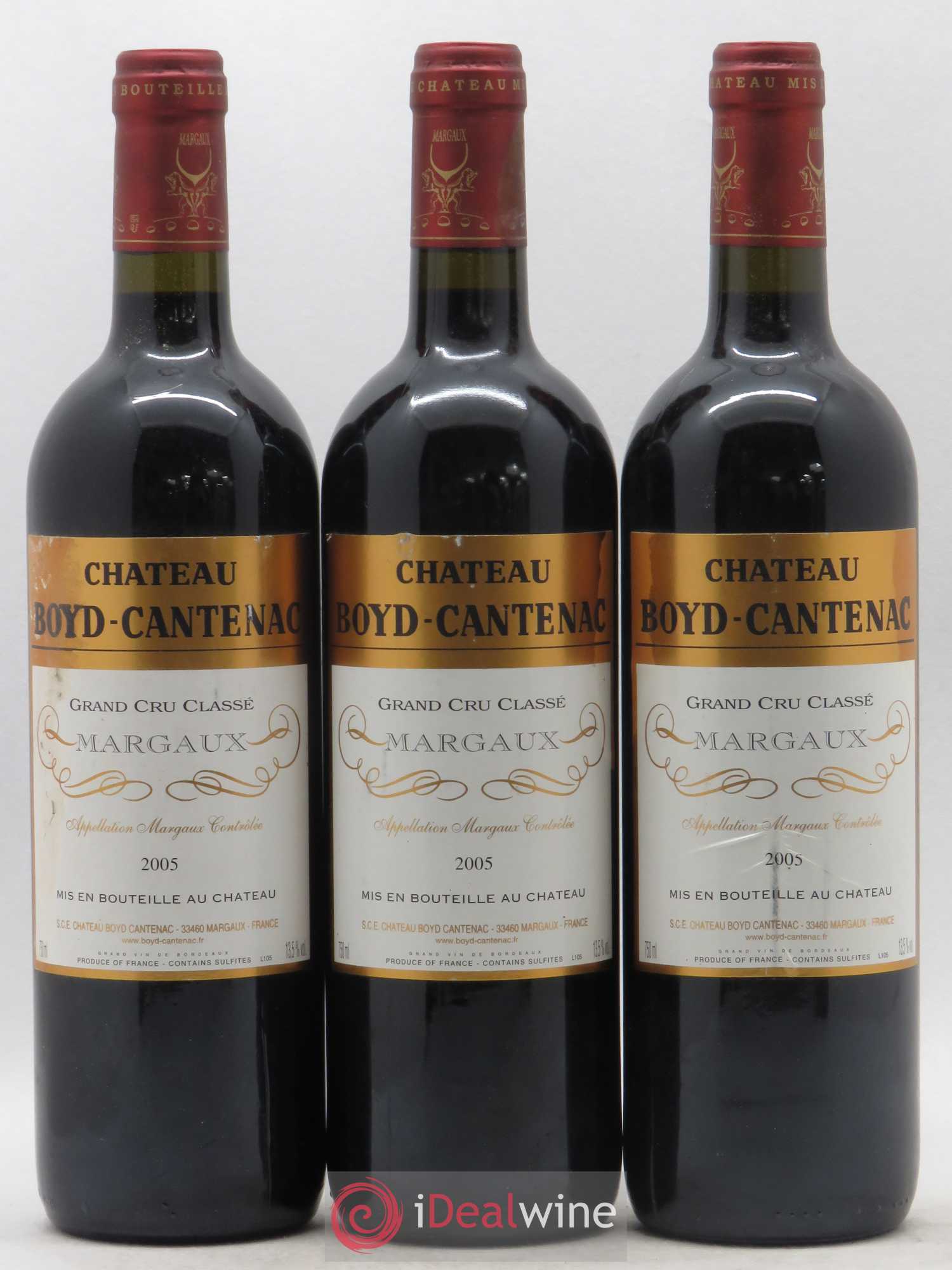 Château Boyd Cantenac 3ème Grand Cru Classé 2005 - Lot de 3 bouteilles - 0