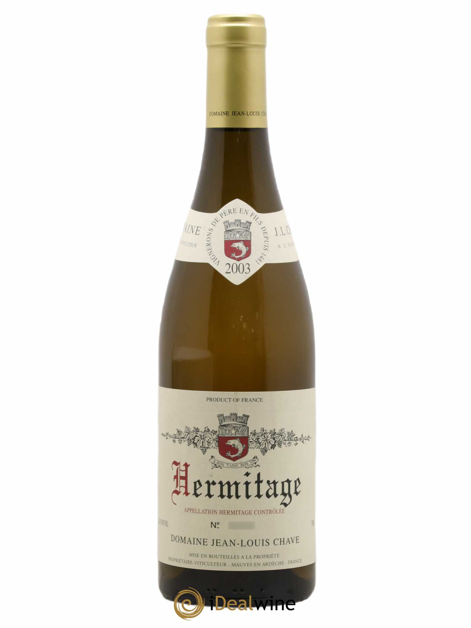 Hermitage Jean-Louis Chave 2003 - Lot de 1 bouteille - 0