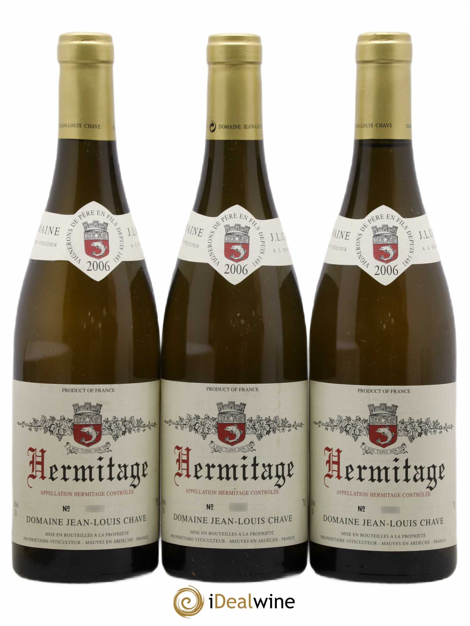 Hermitage Jean-Louis Chave 2006 - Lot de 3 bouteilles - 0