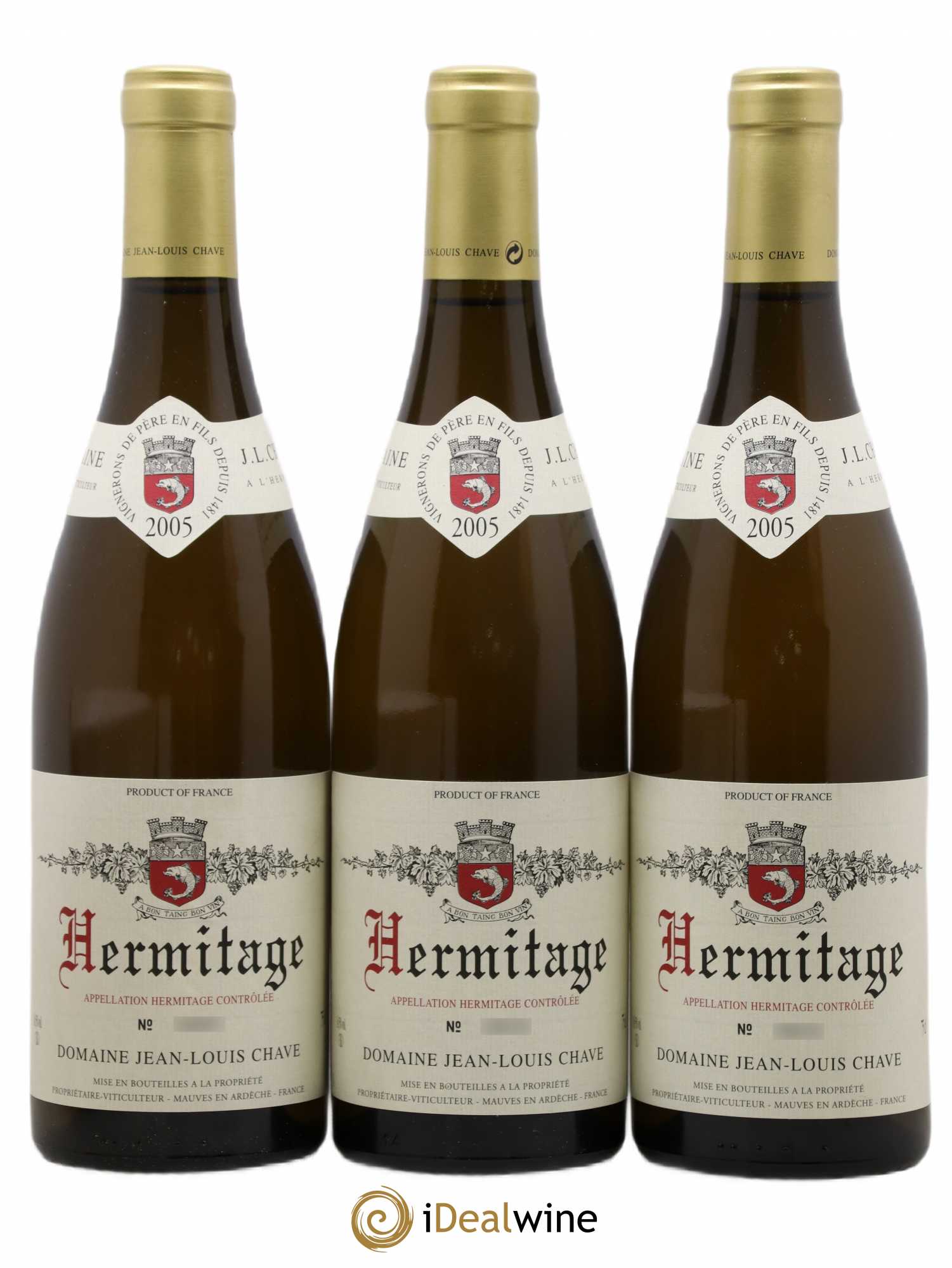 Hermitage Jean-Louis Chave 2005 - Lot de 3 bouteilles - 0