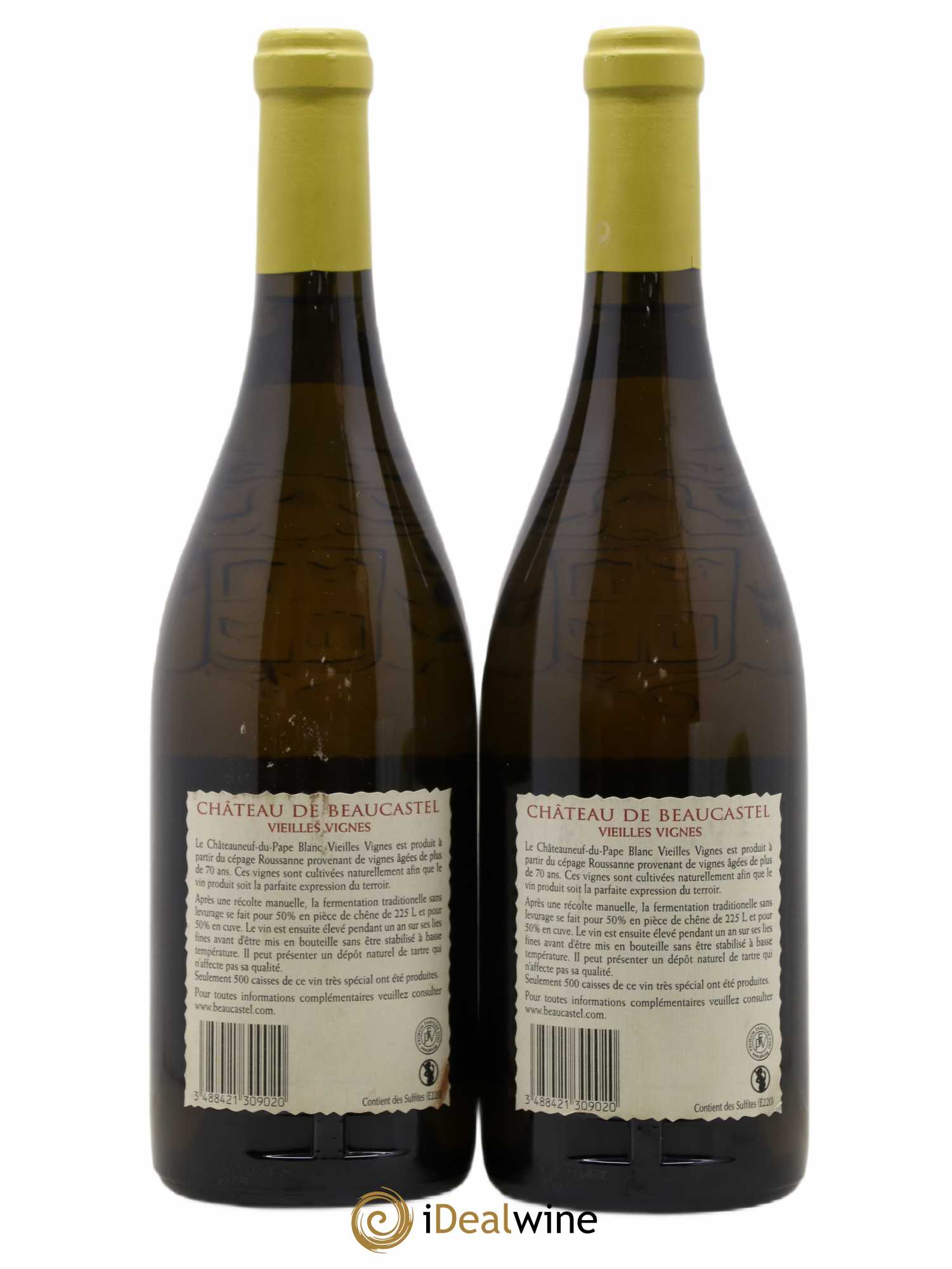 Châteauneuf-du-Pape Château de Beaucastel Vieilles vignes Roussanne Famille Perrin 2009 - Lot de 2 bouteilles - 1