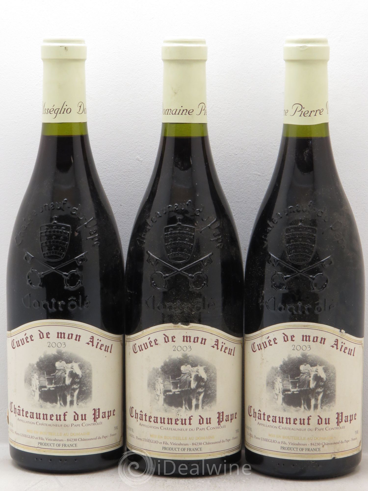 Châteauneuf-du-Pape Cuvée de mon Aïeul Pierre Usseglio & Fils 2003 - Lot de 3 bouteilles - 0