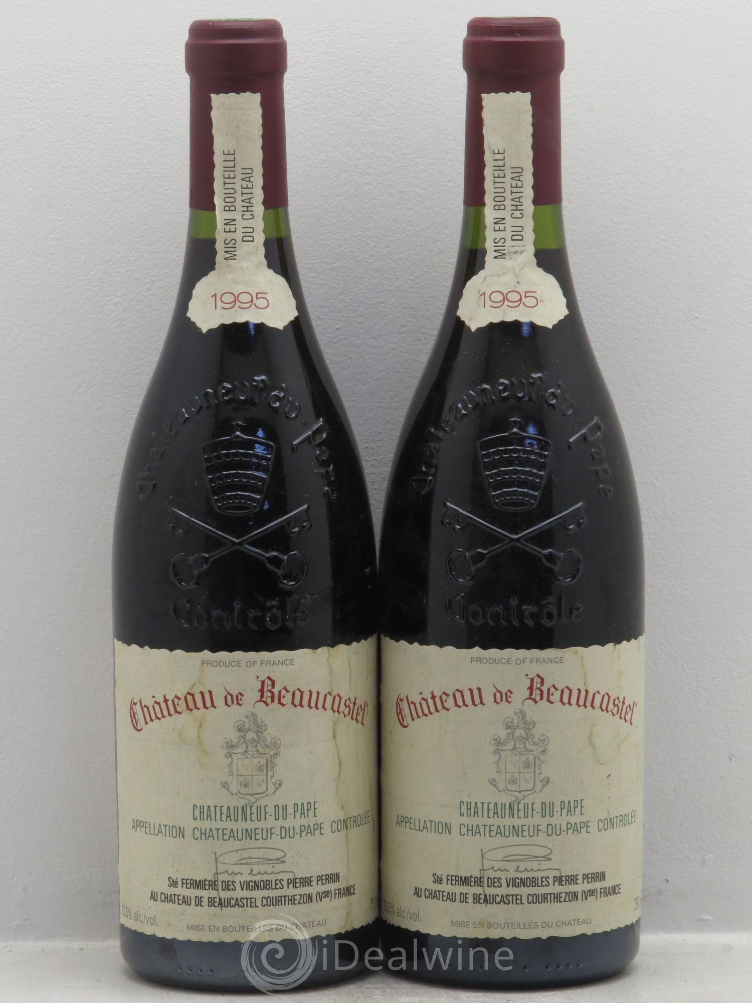 Châteauneuf-du-Pape Château de Beaucastel Famille Perrin 1995 - Lot de 2 bouteilles - 0