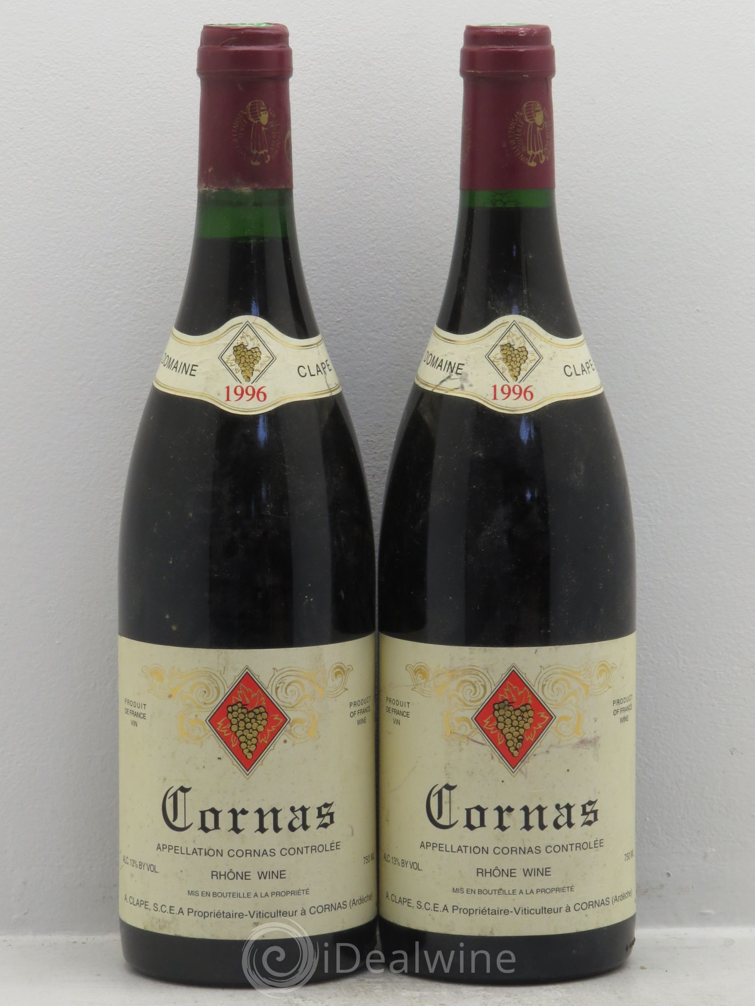 Cornas Auguste Clape 1996 - Lot de 2 bouteilles - 0