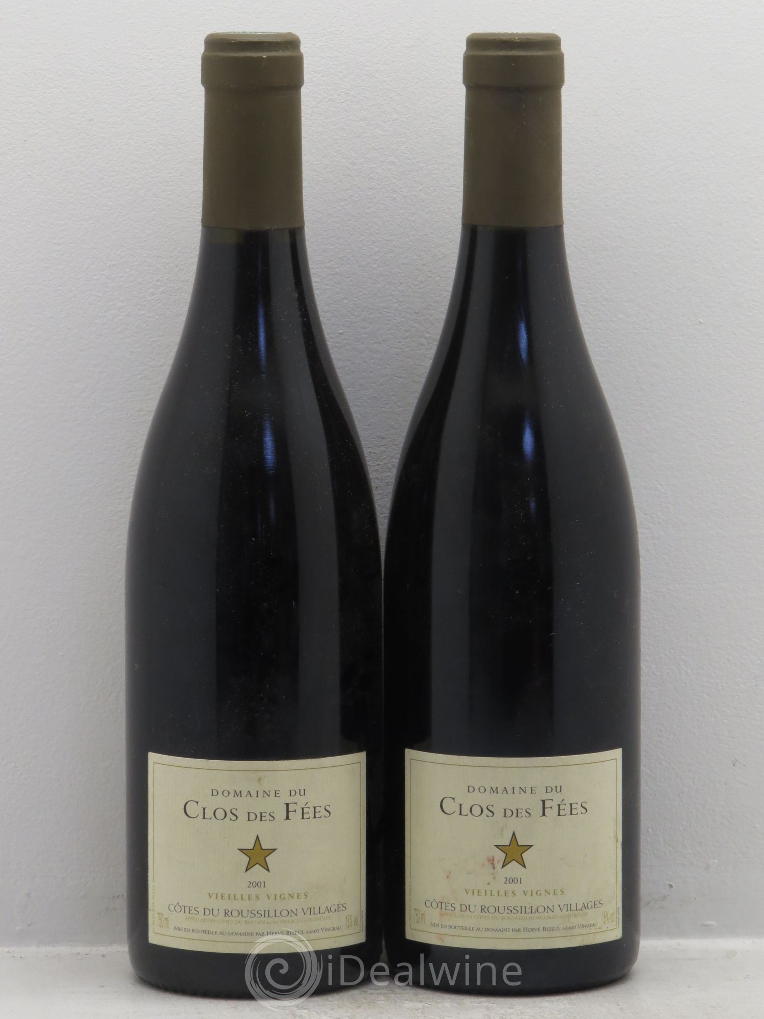 Côtes Catalanes Clos des Fées Vieilles vignes Hervé Bizeul 2001 - Lot de 2 bouteilles - 0