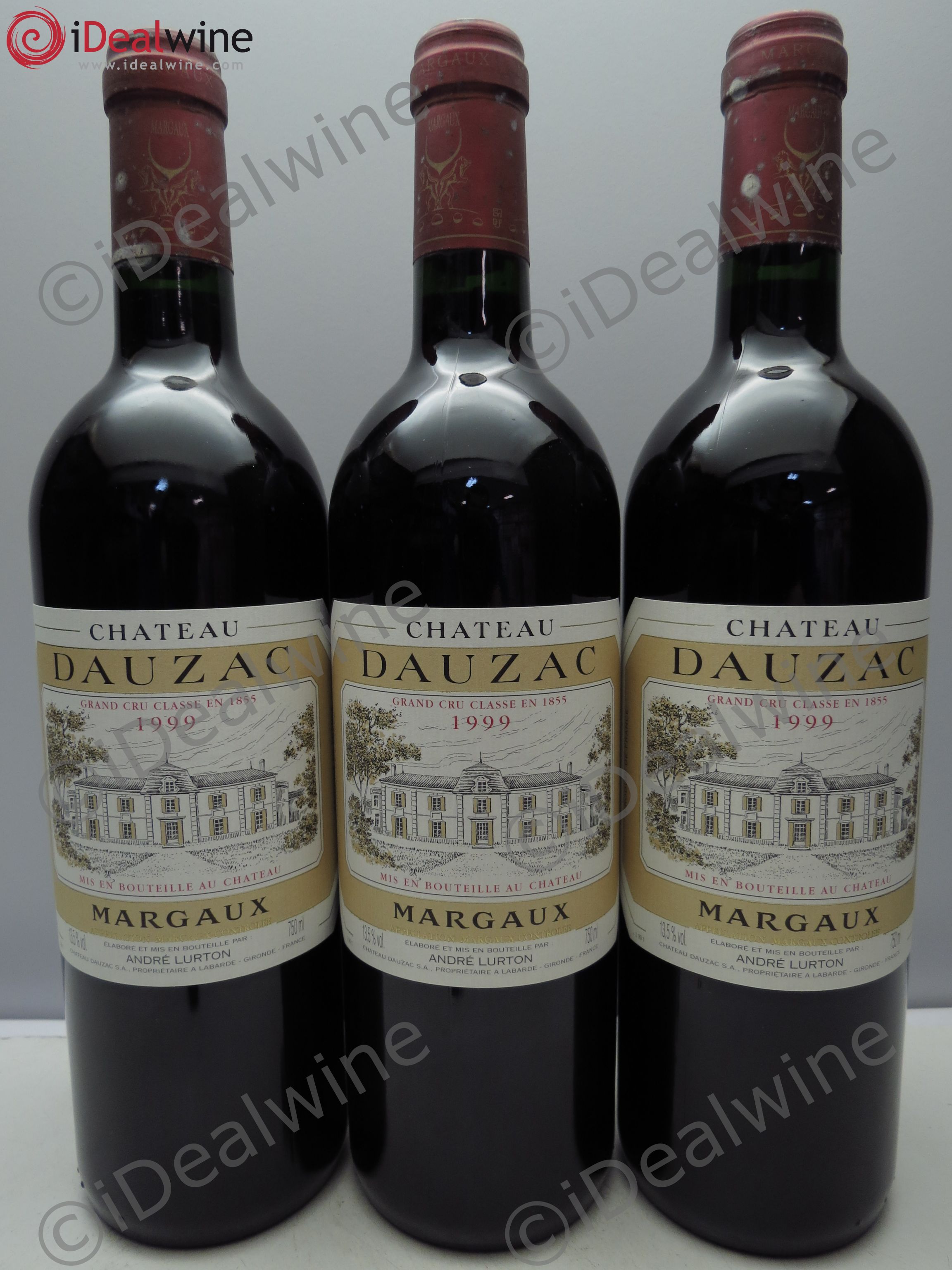 Château Dauzac 5ème Grand Cru Classé 1999 - Lot de 3 bouteilles - 0