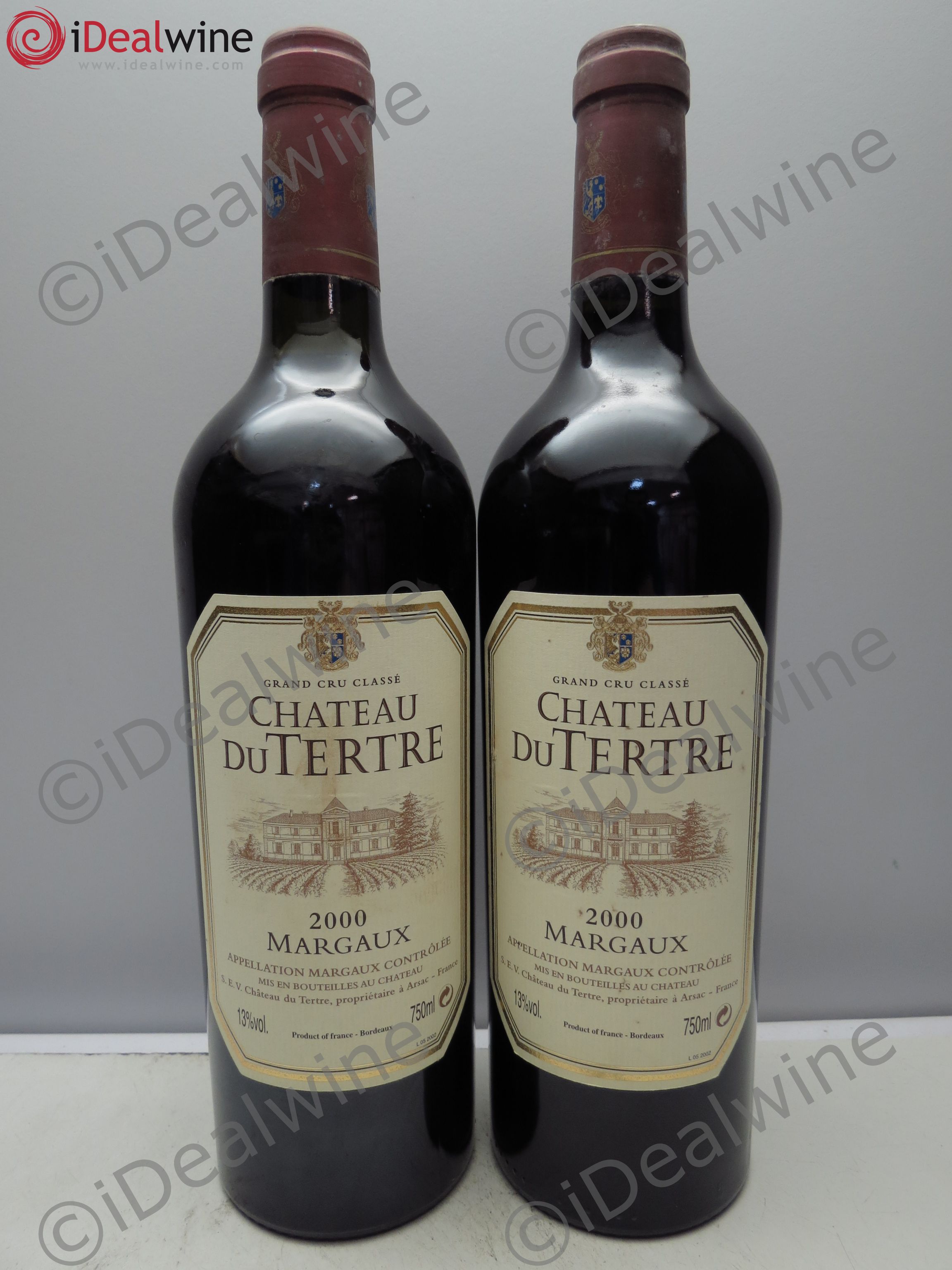 Château du Tertre 5ème Grand Cru Classé 2000 - Lot de 2 bouteilles - 0