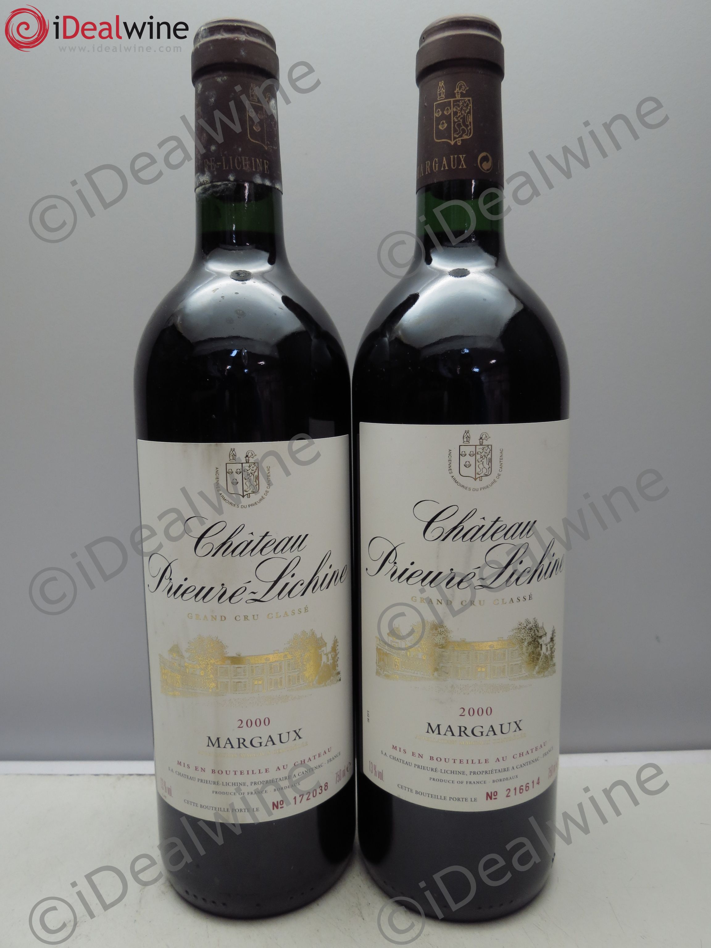 Château Prieuré Lichine 4ème Grand Cru Classé 2000 - Lot de 2 bouteilles - 0