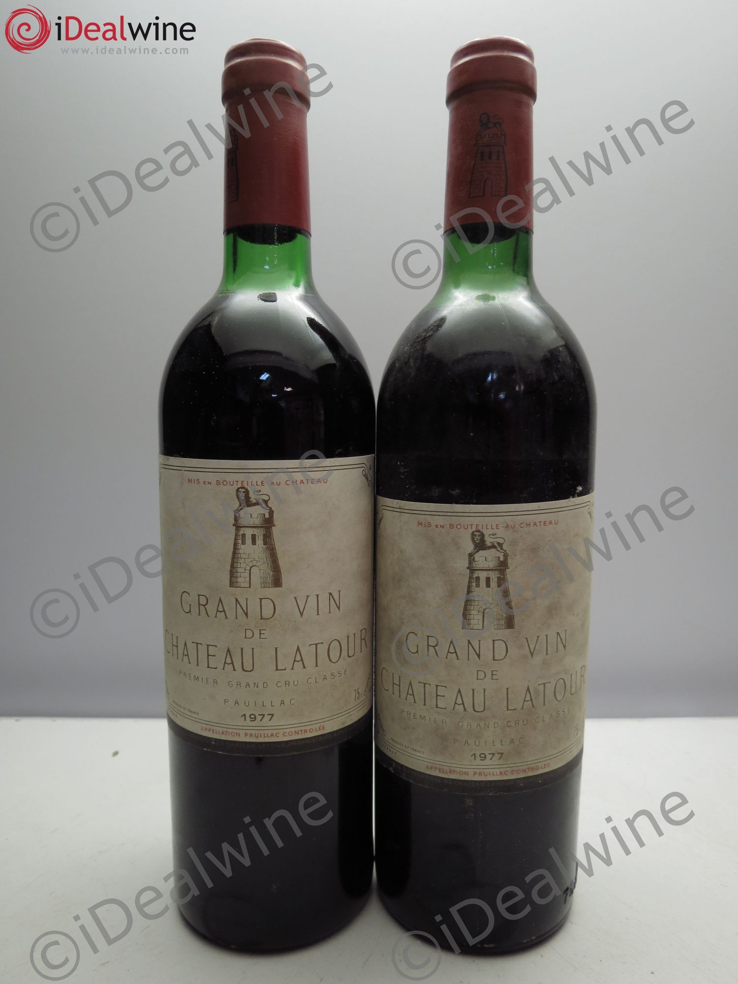 Château Latour 1er Grand Cru Classé 1977 - Lot de 2 bouteilles - 0