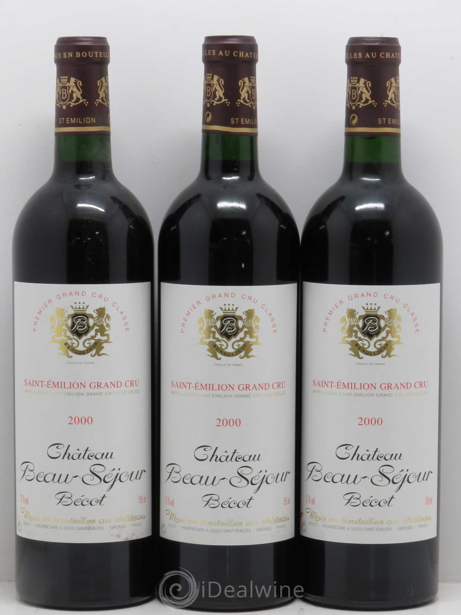 Château Beau-Séjour Bécot 1er Grand Cru Classé B 2000 - Lot de 6 bouteilles - 2
