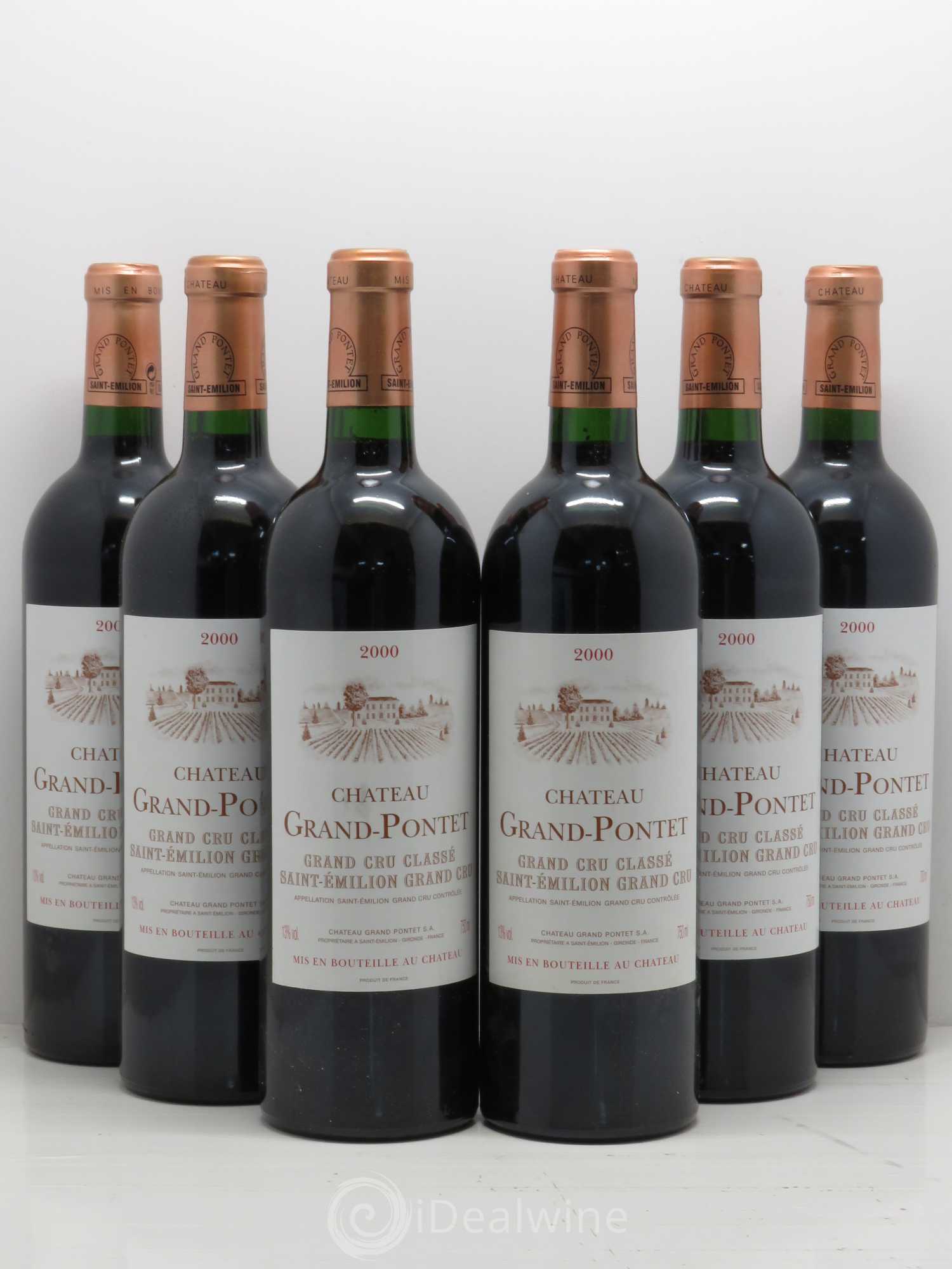 Château Grand Pontet Grand Cru Classé 2000 - Lot de 6 bouteilles - 0