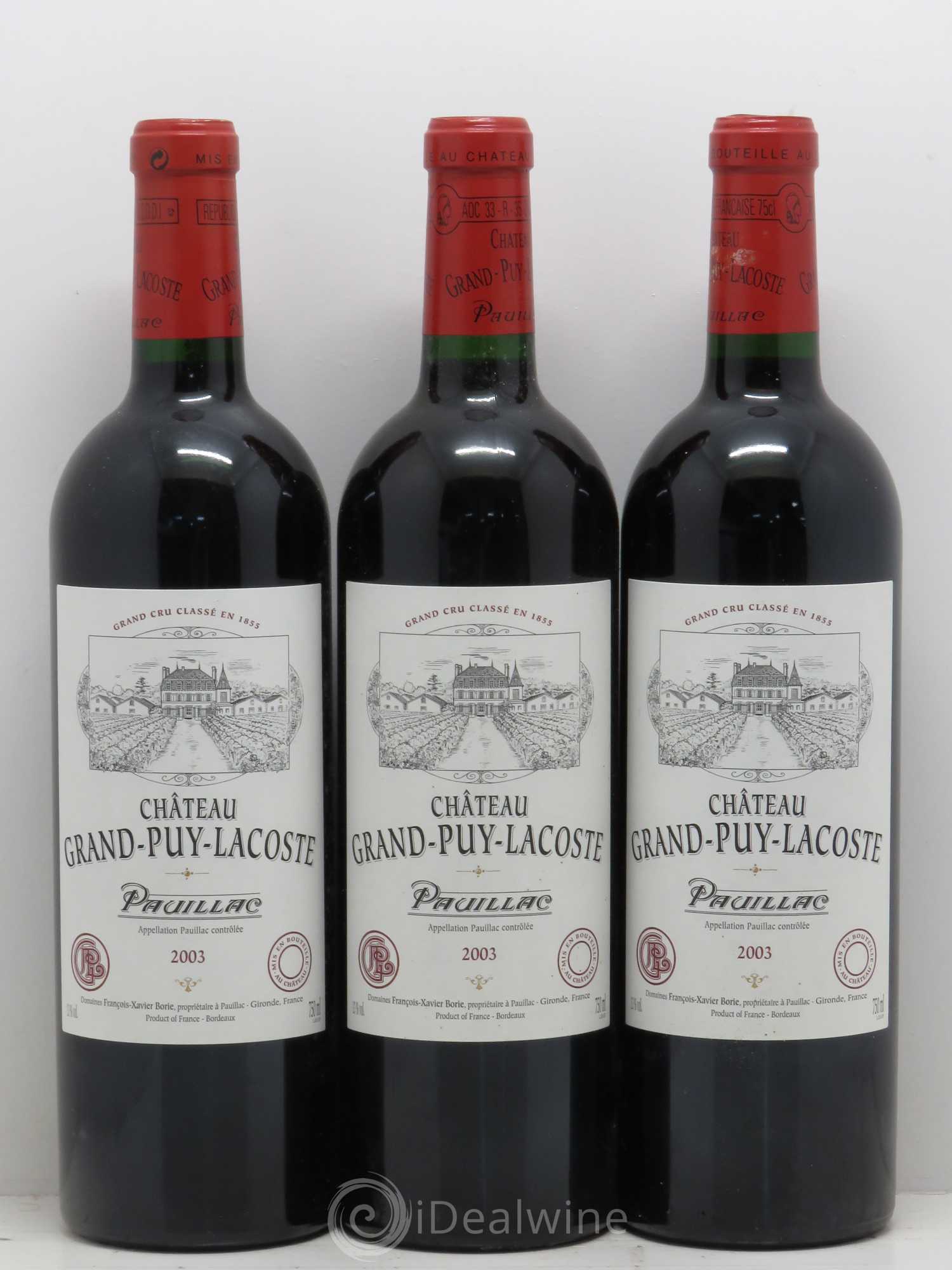 Château Grand Puy Lacoste 5ème Grand Cru Classé 2003 - Lot de 6 bouteilles - 2
