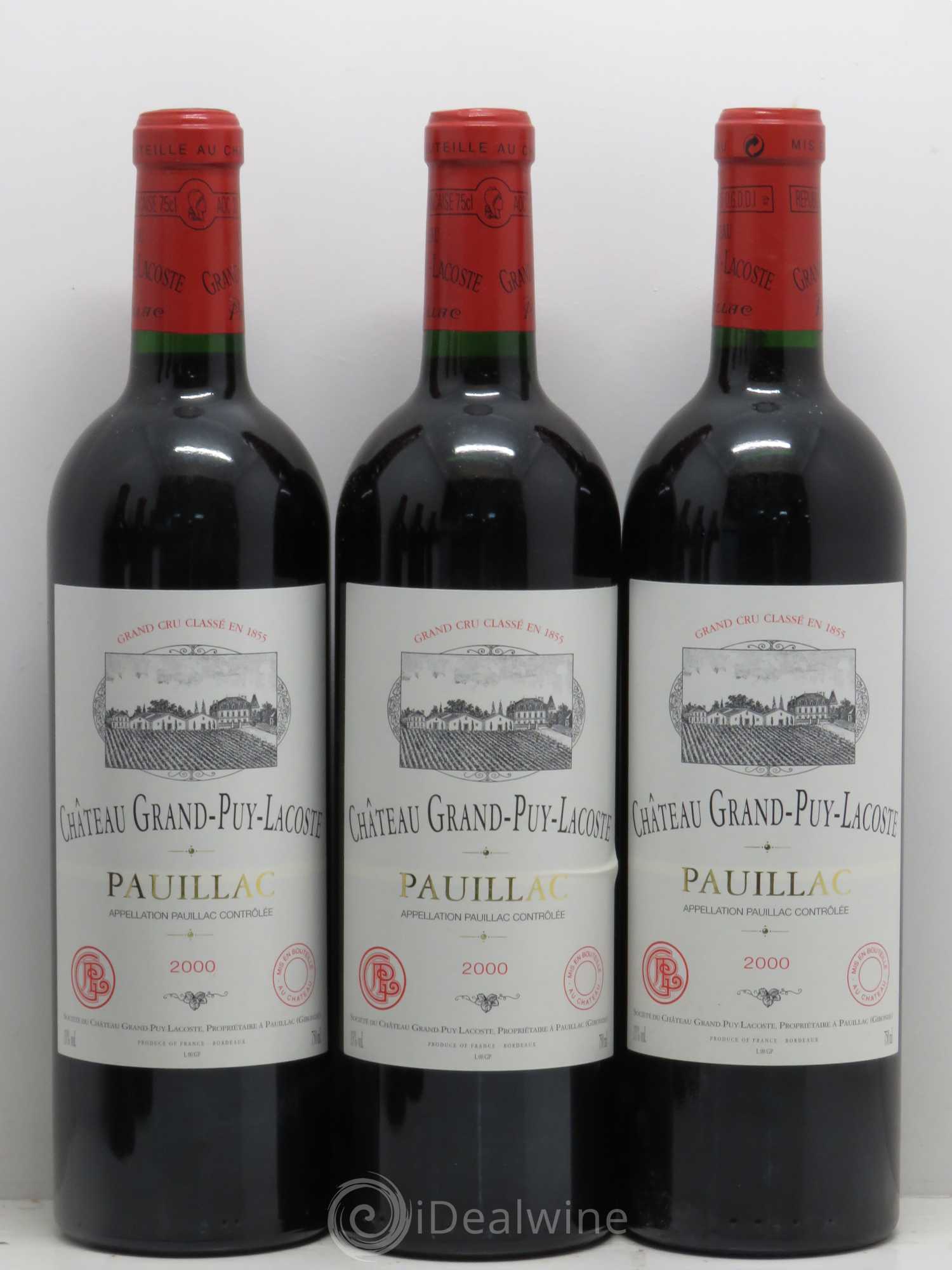 Château Grand Puy Lacoste 5ème Grand Cru Classé 2000 - Lot de 6 bouteilles - 1