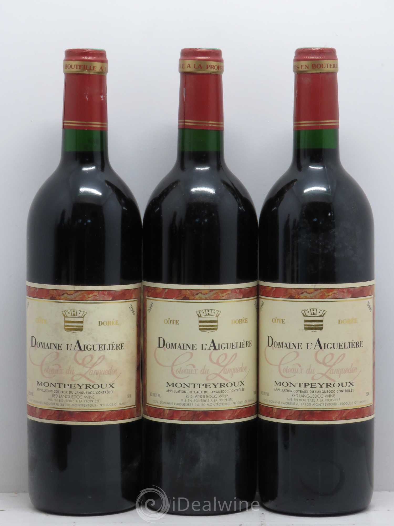 Languedoc Montpeyroux Domaine de l' Aiguelière Cote Dorée A. Commeyras (sans prix de réserve) 2000 - Lot de 6 bouteilles - 1