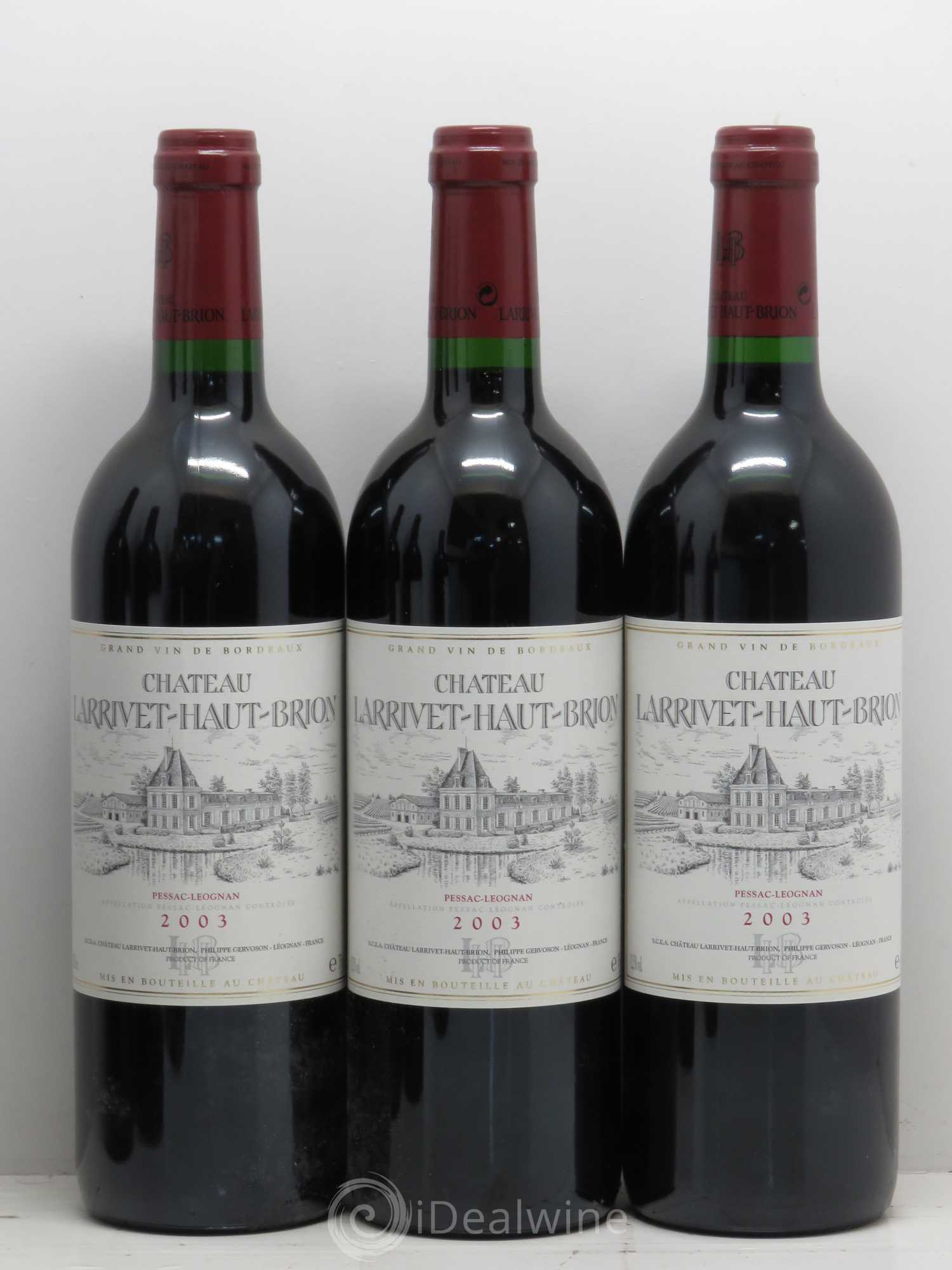 Château Larrivet Haut-Brion 2003 - Lot de 6 bouteilles - 1