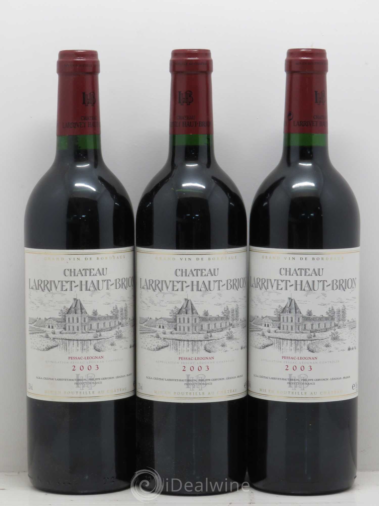 Château Larrivet Haut-Brion 2003 - Lot de 6 bouteilles - 2