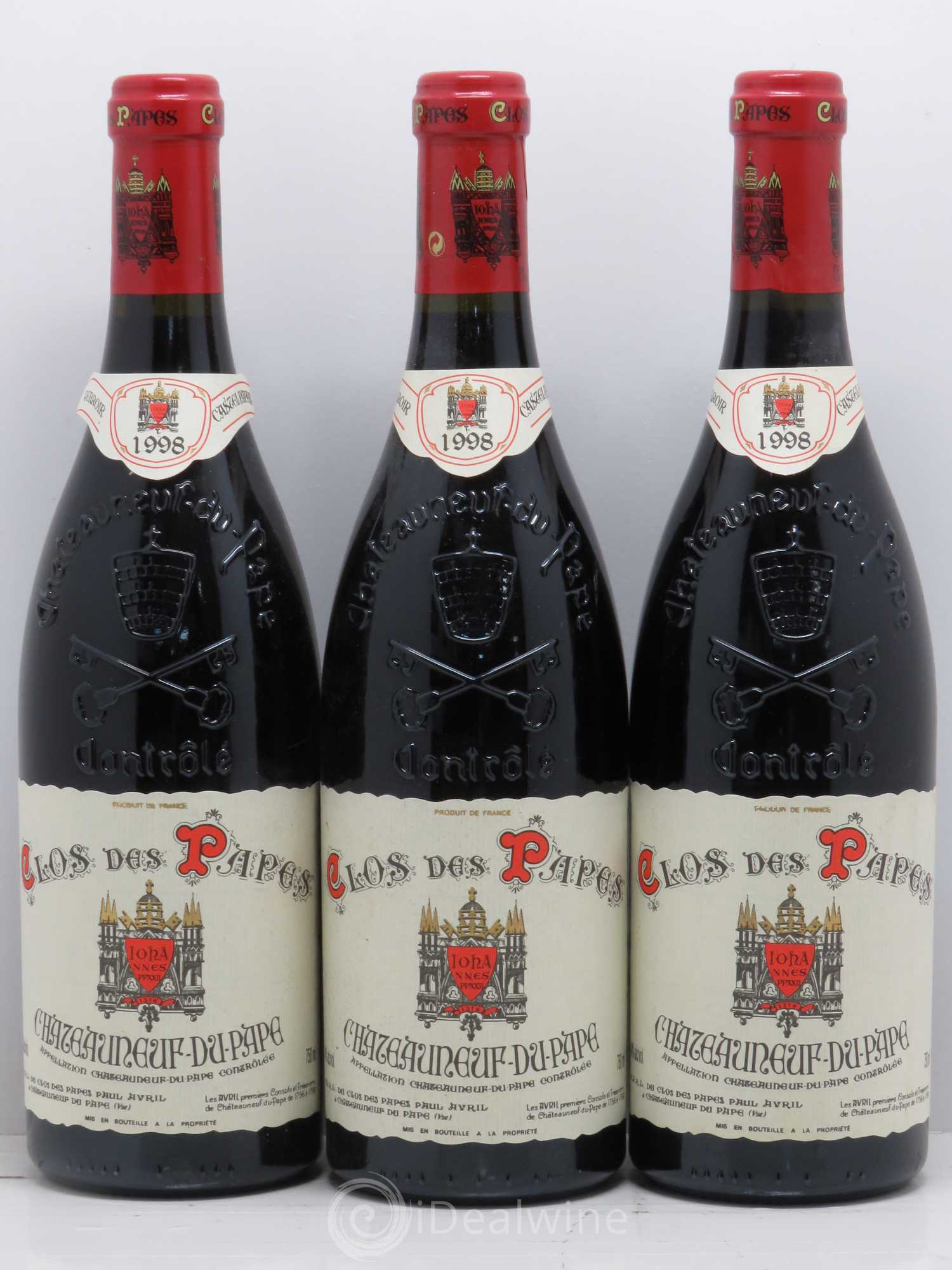 Châteauneuf-du-Pape Clos des Papes - Paul Avril 1998 - Lot de 12 bouteilles - 1