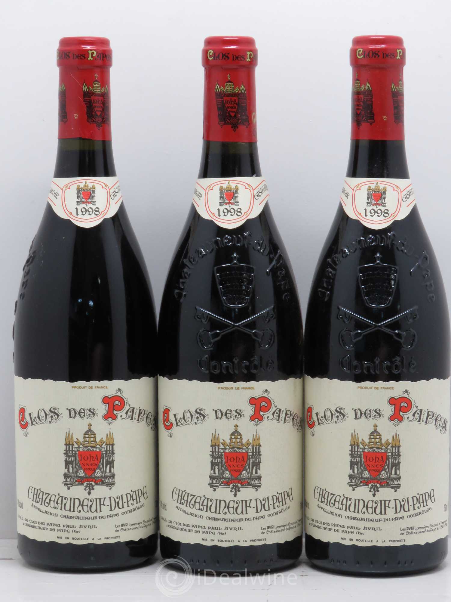 Châteauneuf-du-Pape Clos des Papes - Paul Avril 1998 - Lot de 12 bouteilles - 2