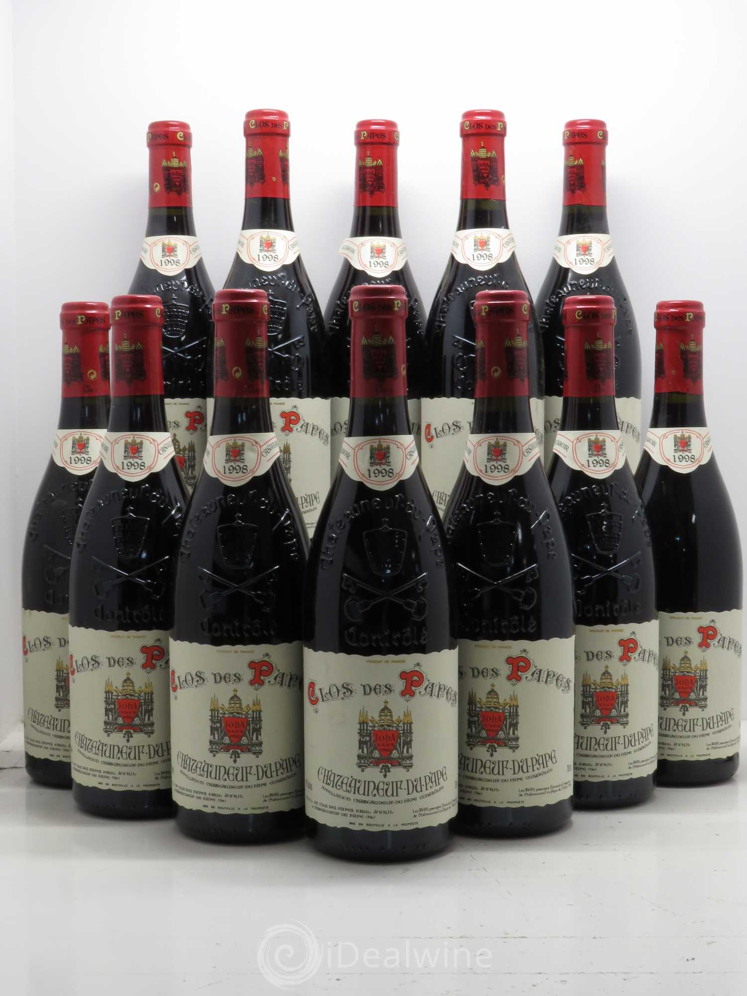 Châteauneuf-du-Pape Clos des Papes - Paul Avril 1998 - Lot de 12 bouteilles - 0