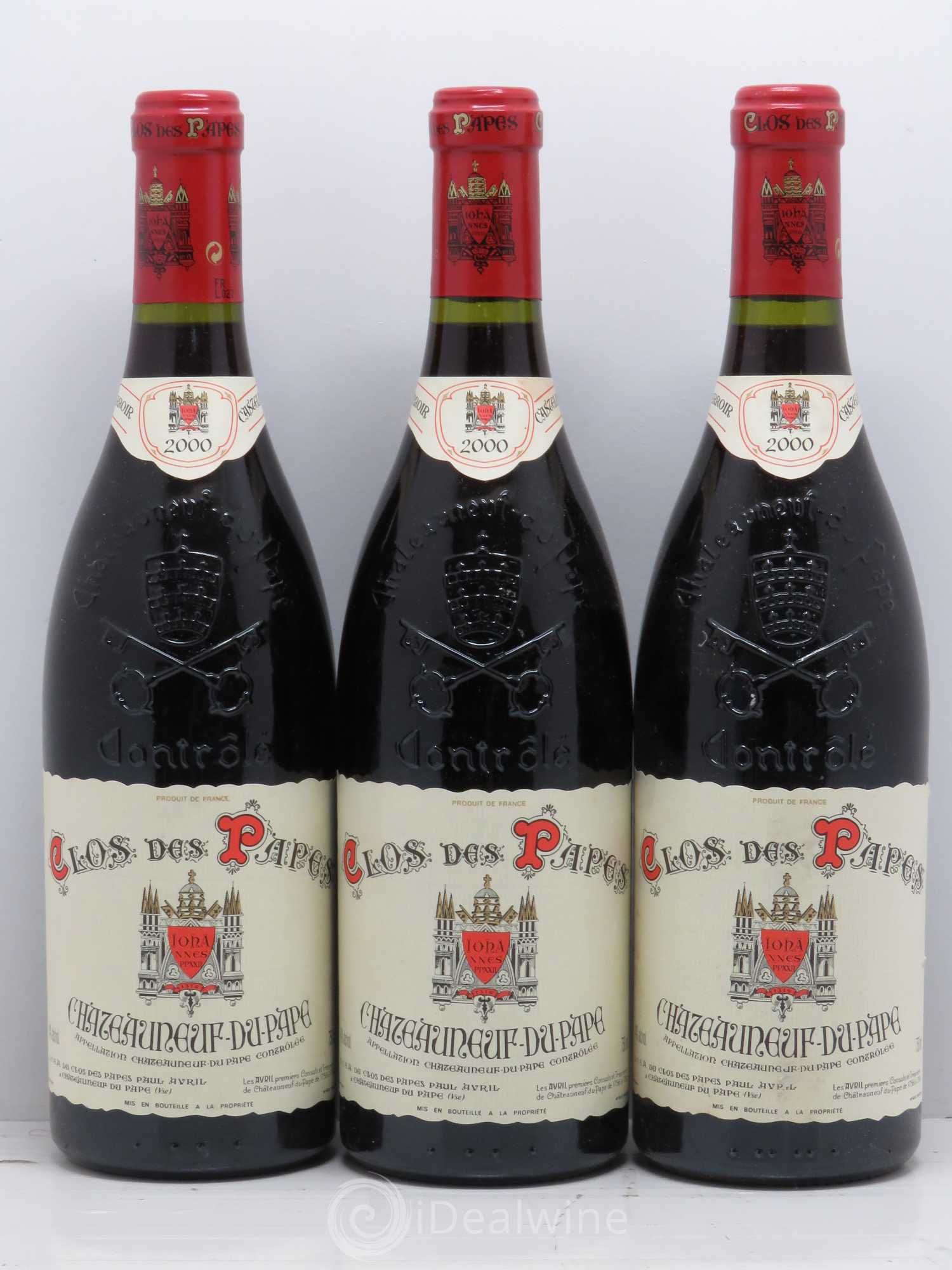 Châteauneuf-du-Pape Clos des Papes - Paul Avril 2000 - Lot de 12 bouteilles - 1