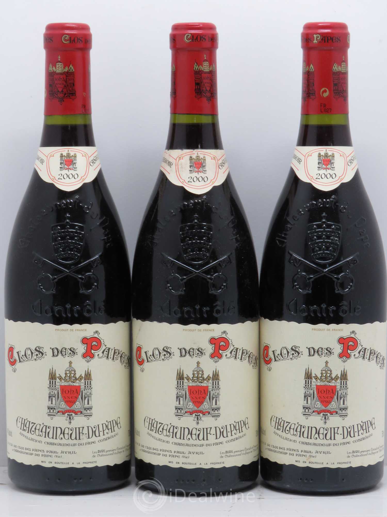 Châteauneuf-du-Pape Clos des Papes - Paul Avril 2000 - Lot de 12 bouteilles - 2