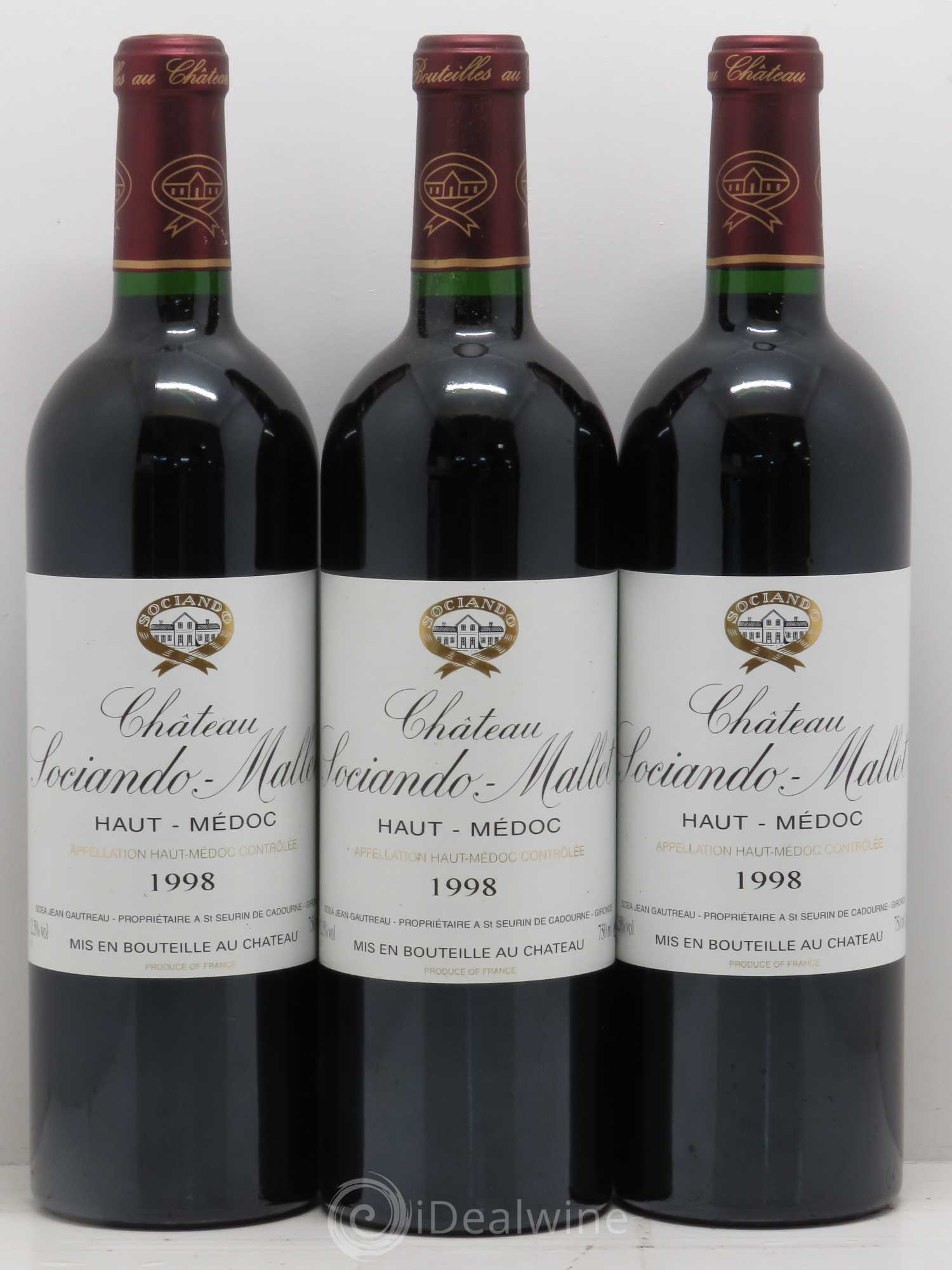 Château Sociando Mallet 1998 - Lot de 12 bouteilles - 3