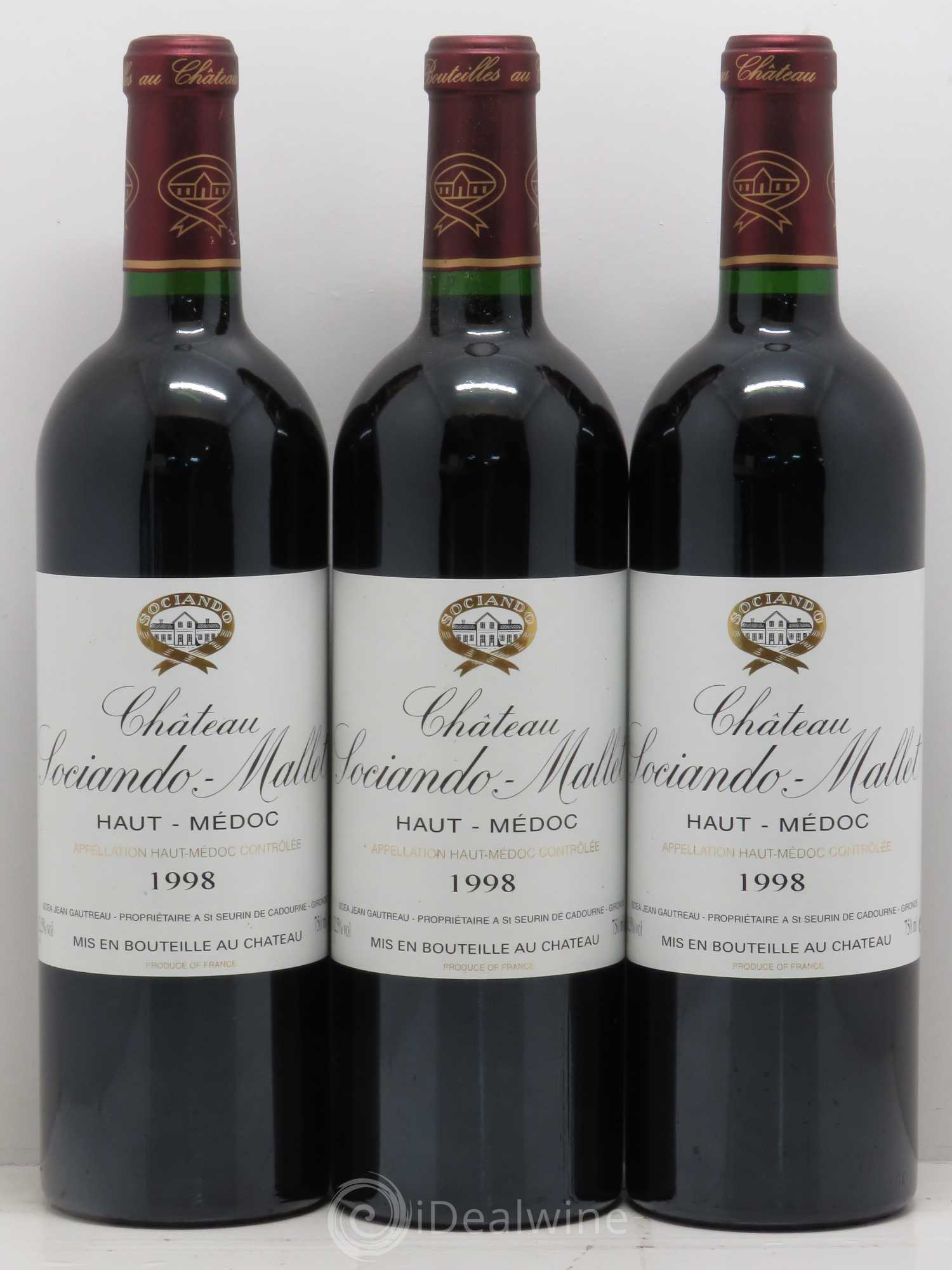 Château Sociando Mallet 1998 - Lot de 12 bouteilles - 4