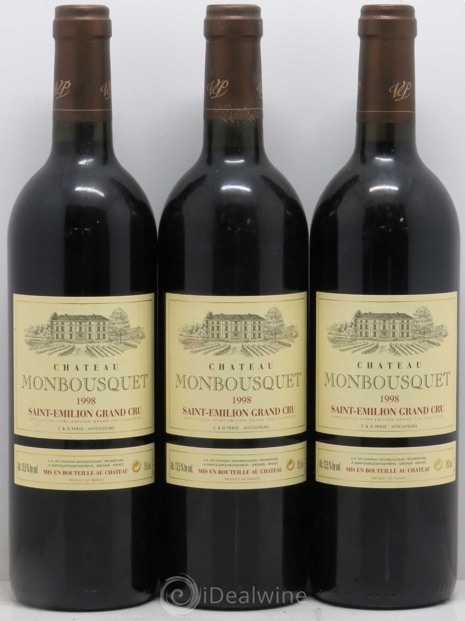 Château Monbousquet Grand Cru Classé 1998 - Lot of 12 bottles - 1