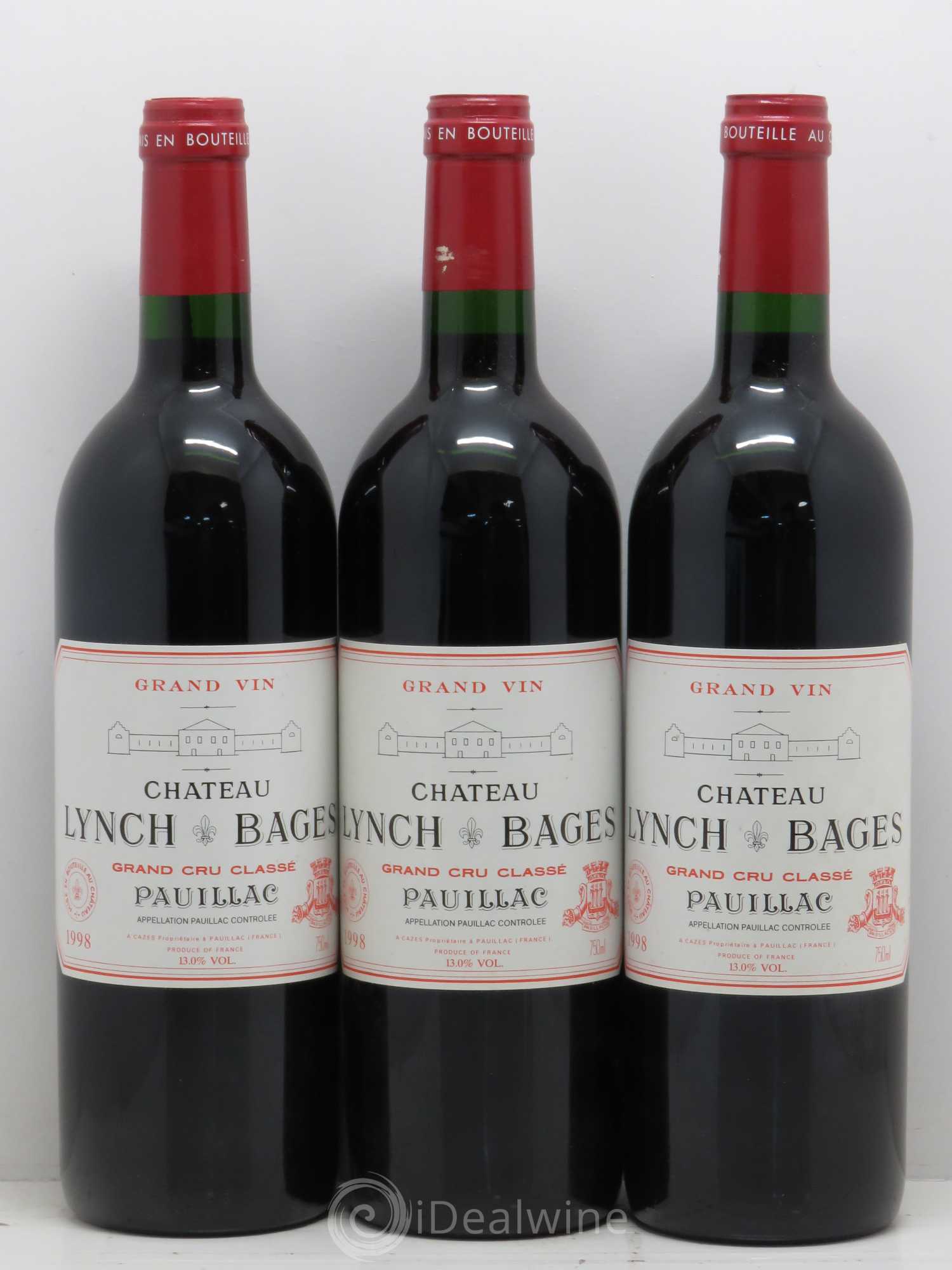 Château Lynch Bages 5ème Grand Cru Classé 1998 - Lot de 12 bouteilles - 1