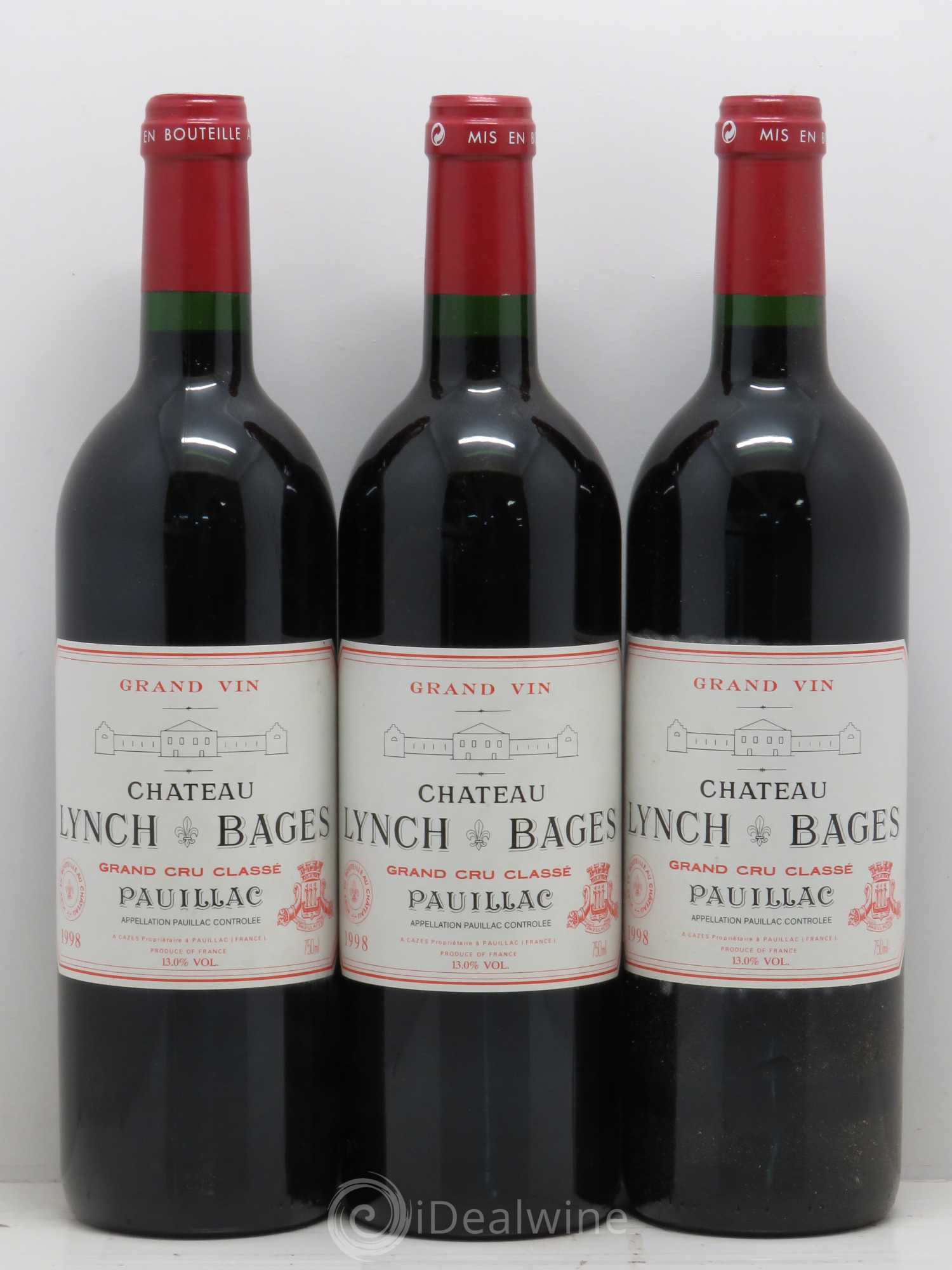 Château Lynch Bages 5ème Grand Cru Classé 1998 - Lot de 12 bouteilles - 3