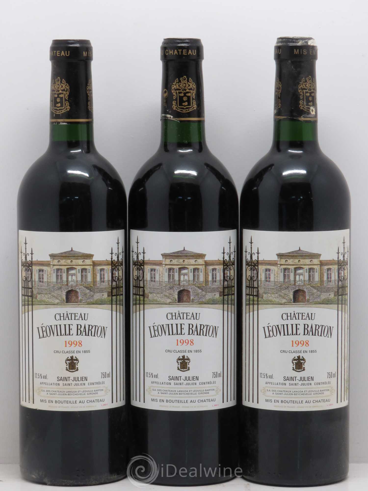 Château Léoville Barton 2ème Grand Cru Classé 1998 - Lot de 12 bouteilles - 4