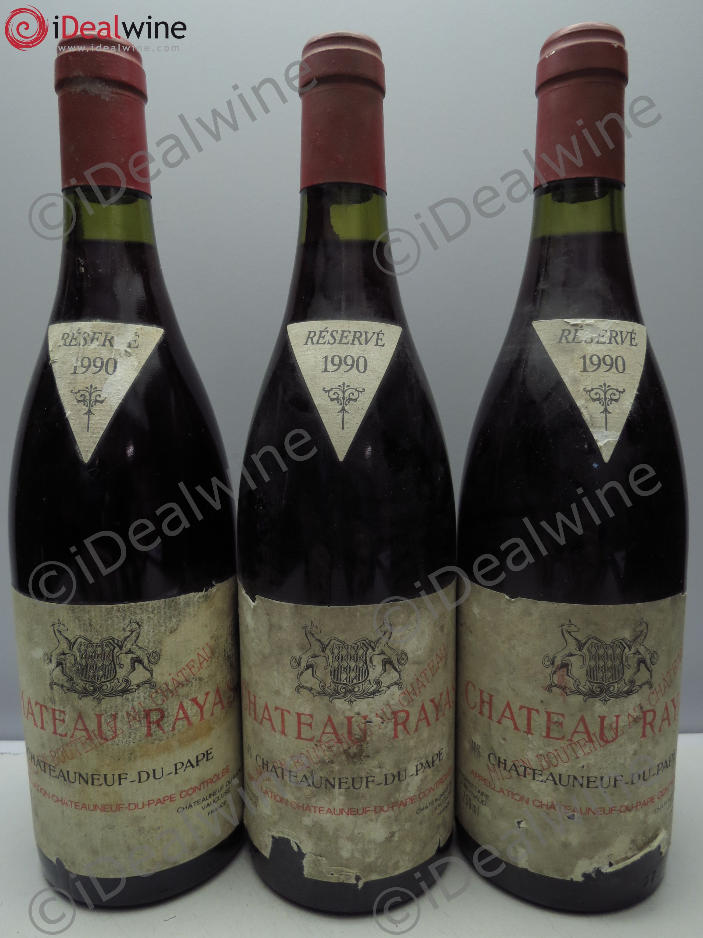 Châteauneuf-du-Pape Château Rayas Emmanuel Reynaud 1990 - Lot de 3 bouteilles - 0