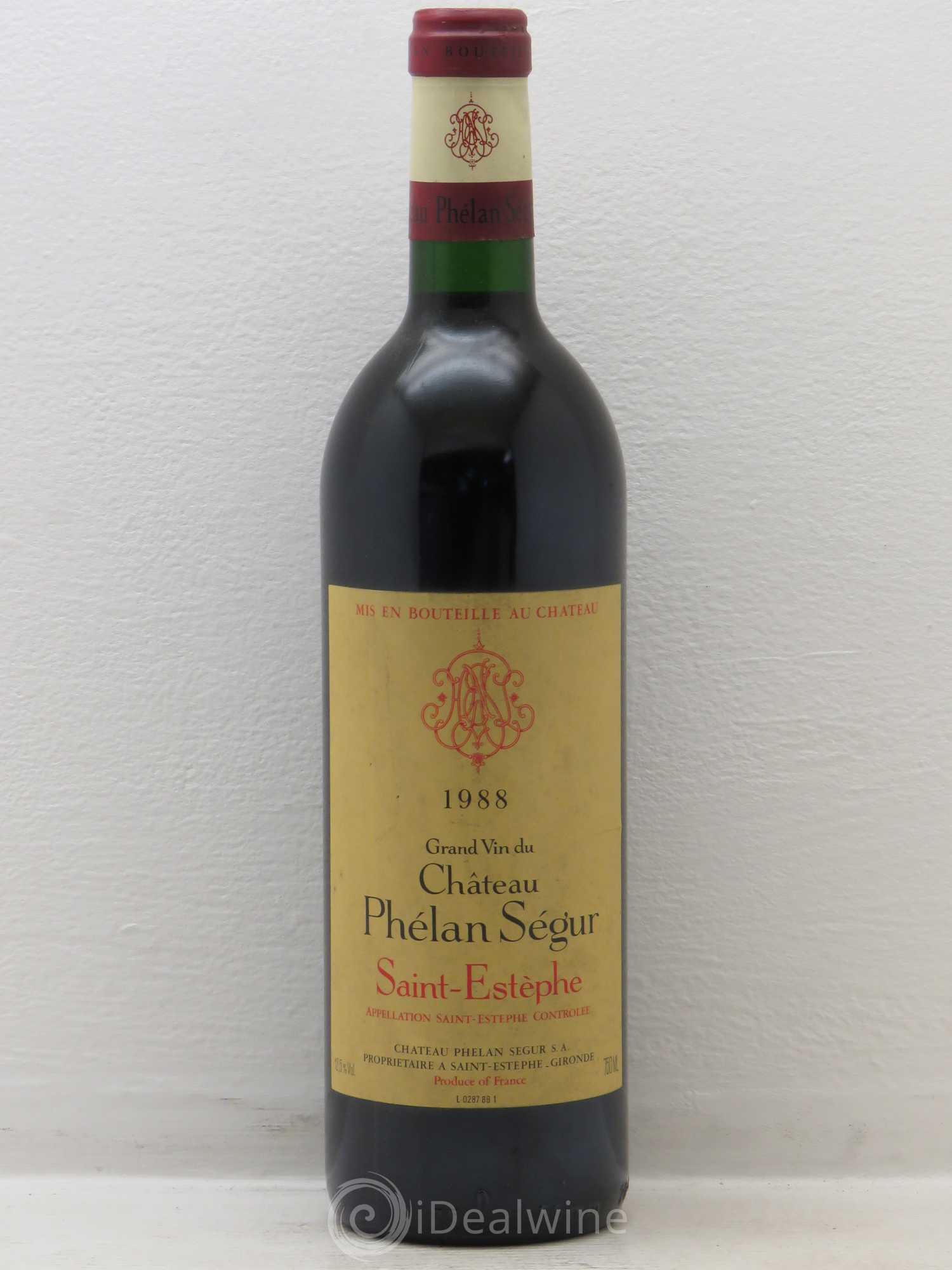 Château Phélan Ségur 1988 - Lot de 1 bouteille - 0