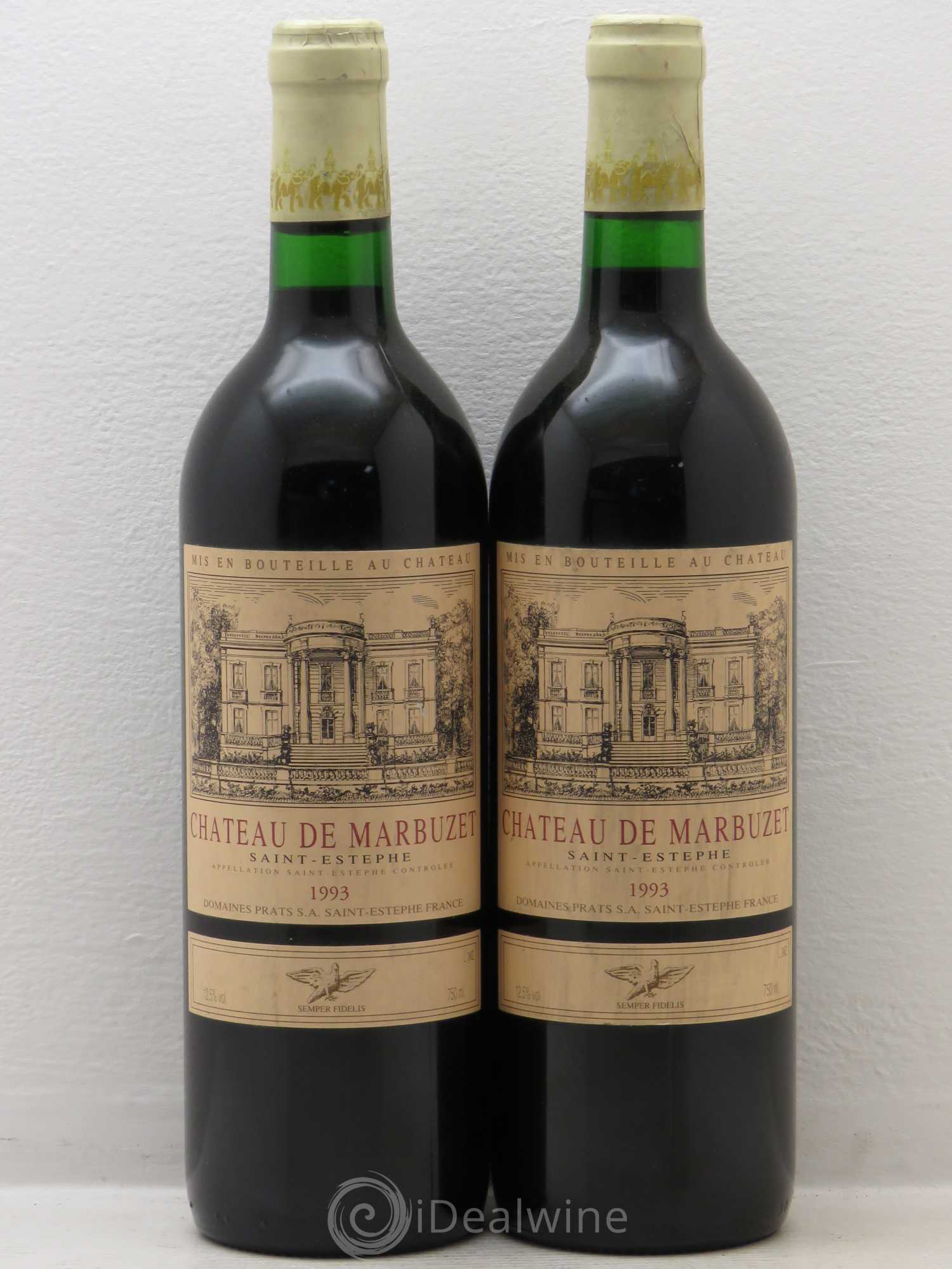 Château de Marbuzet Cru Bourgeois 1993 - Lot de 2 bouteilles - 0