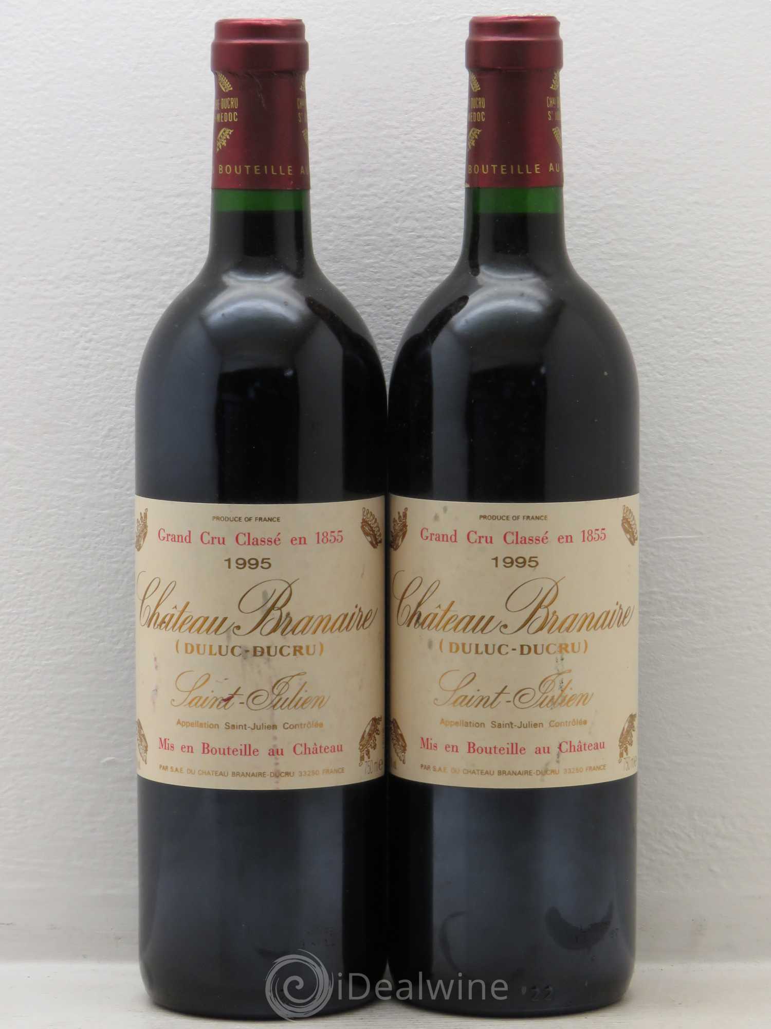 Château Branaire Ducru 4ème Grand Cru Classé 1995 - Lot de 2 bouteilles - 0