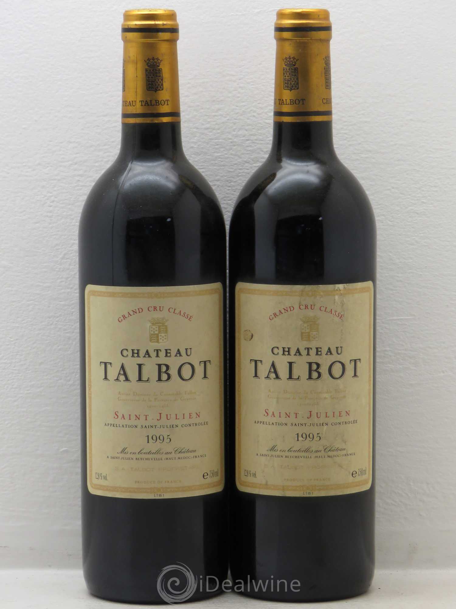 Château Talbot 4ème Grand Cru Classé (sans prix de réserve) 1995 - Lot de 2 bouteilles - 0