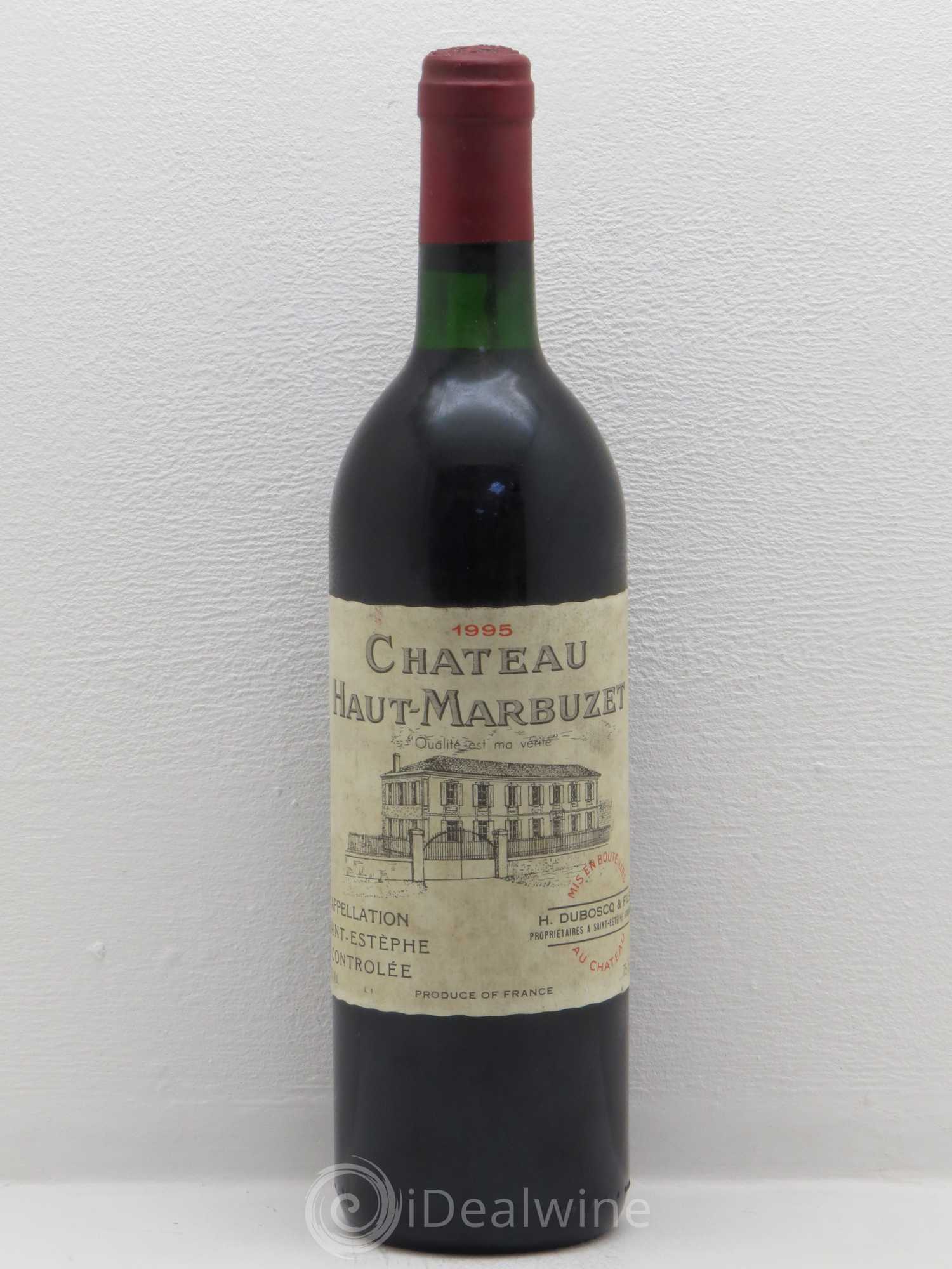 Château Haut Marbuzet 1995 - Lot de 1 bouteille - 0
