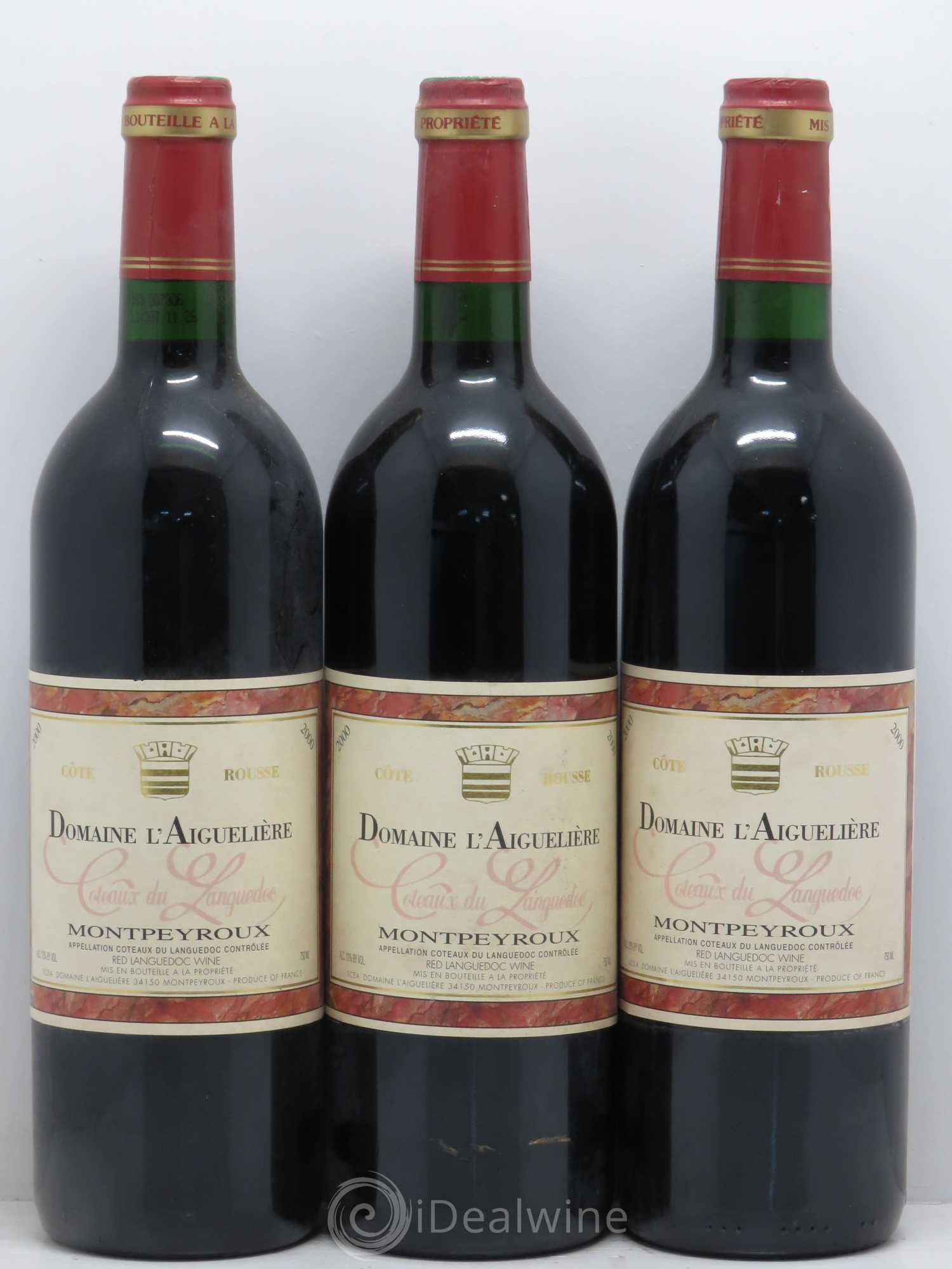 Languedoc Montpeyroux Domaine de l' Aiguelière Cote Rousse A. Commeyras (sans prix de réserve) 2000 - Lot de 6 bouteilles - 2