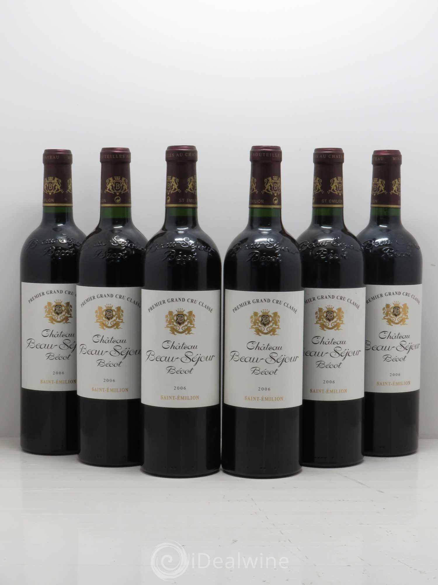 Château Beau-Séjour Bécot 1er Grand Cru Classé B 2006 - Lot de 6 bouteilles - 0