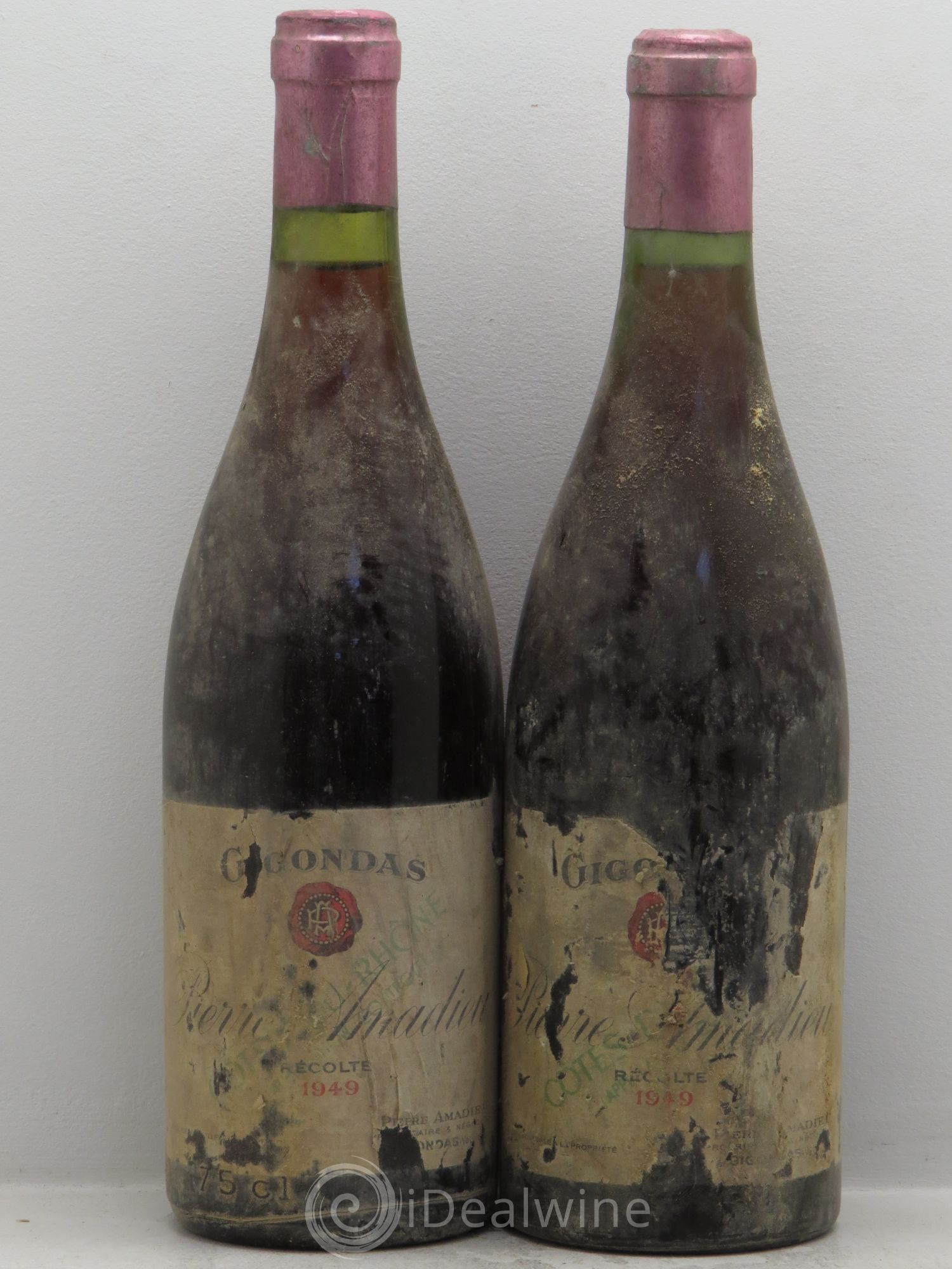 Gigondas Amadieu 1949 - Lot de 2 bouteilles - 0