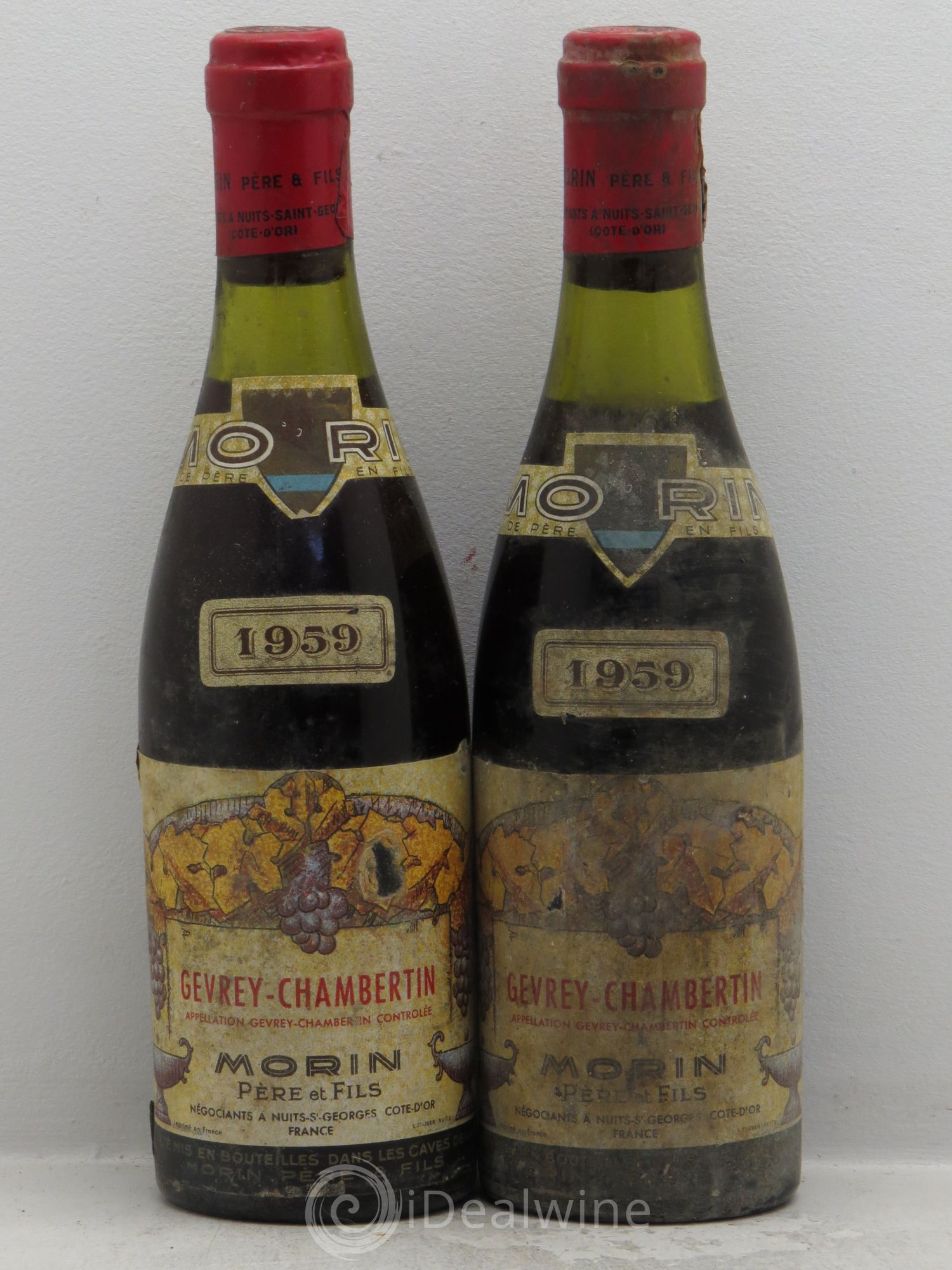 Gevrey-Chambertin Morin P et F 1959 - Posten von 2 Demi-Flaschen - 0
