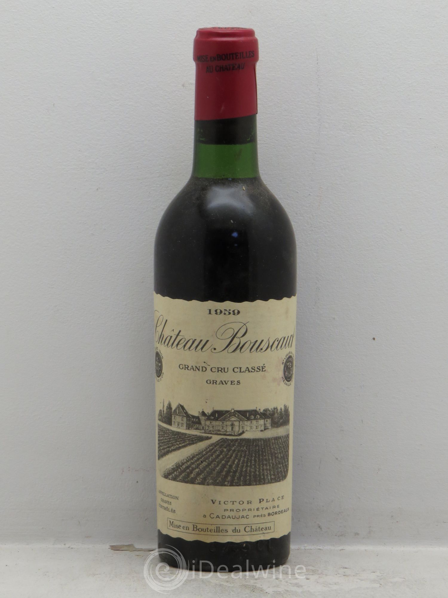 Château Bouscaut Cru Classé de Graves 1959 - Lot de 1 demi bouteille - 0