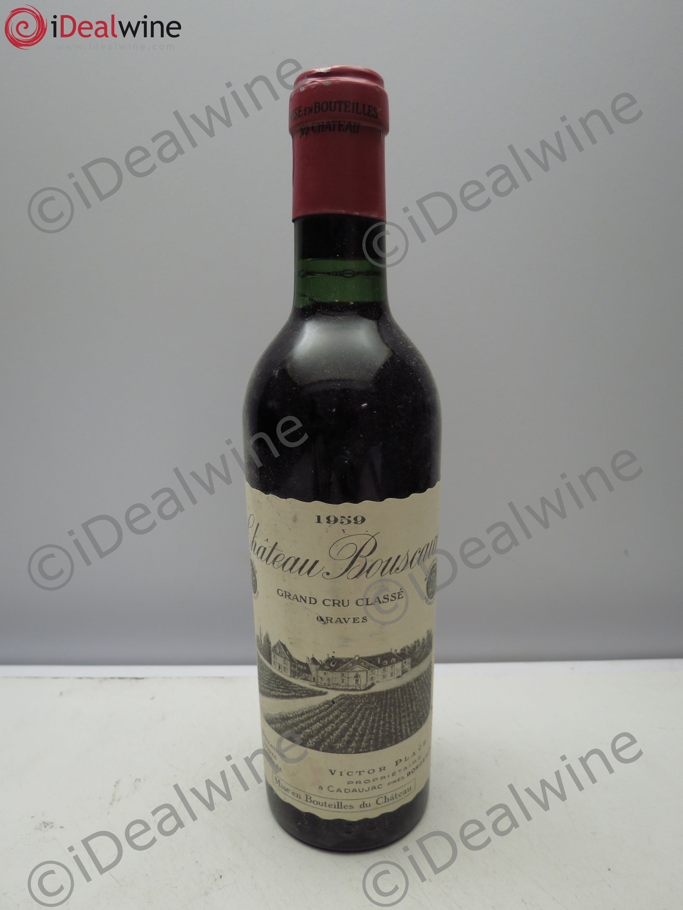 Château Bouscaut Cru Classé de Graves 1959 - Lot de 1 demi bouteille - 0