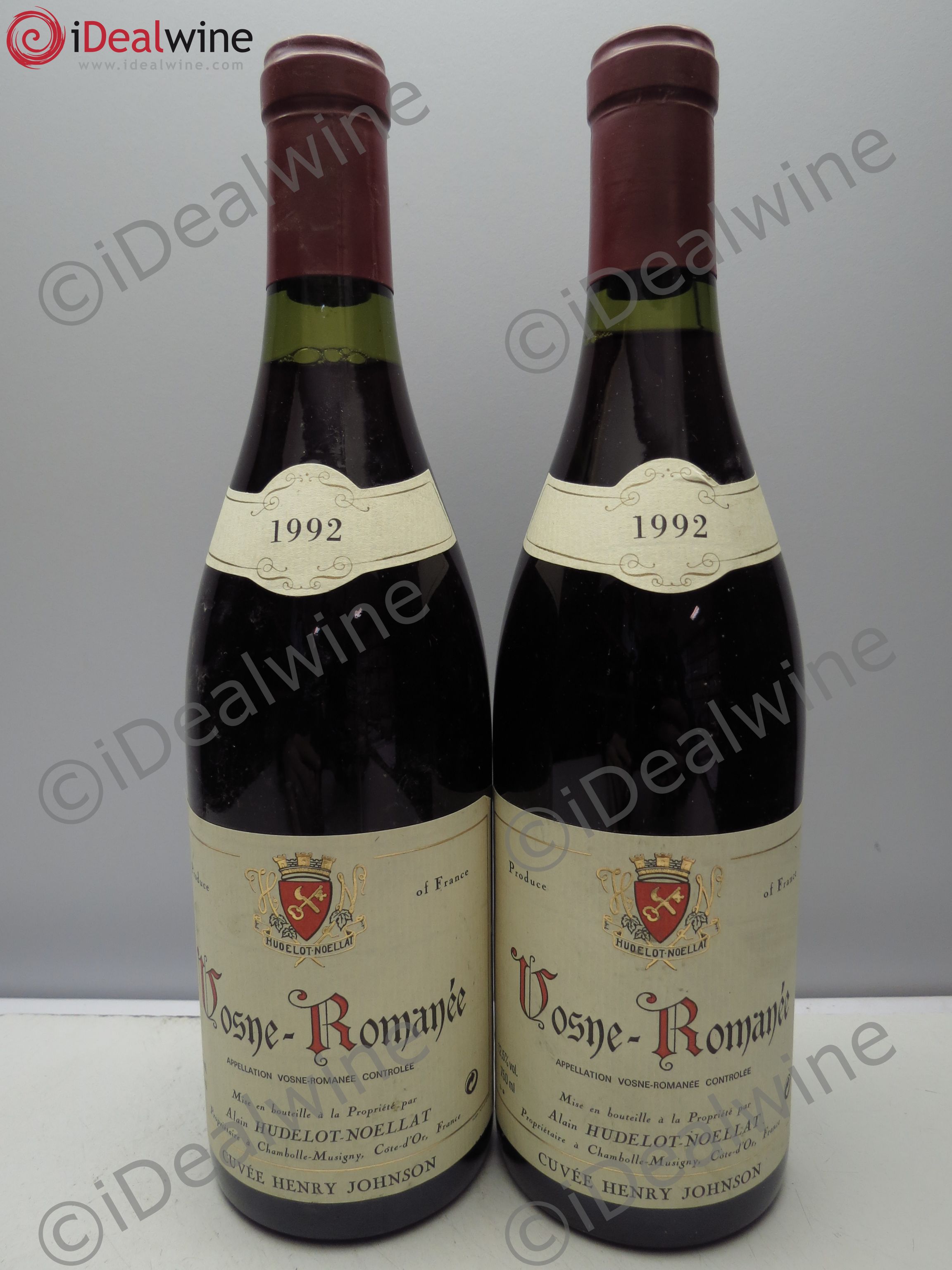 Vosne-Romanée Cuvée Henry Johnson. Hudelot 1992 - Posten von 2 Flaschen - 0