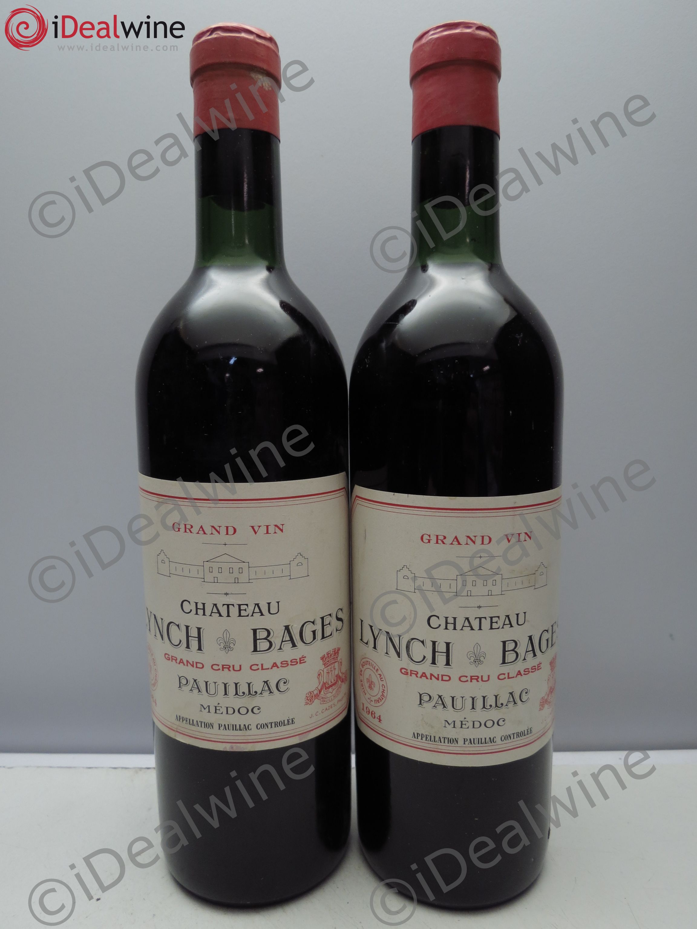 Château Lynch Bages 5ème Grand Cru Classé 1964 - Lot de 2 bouteilles - 0